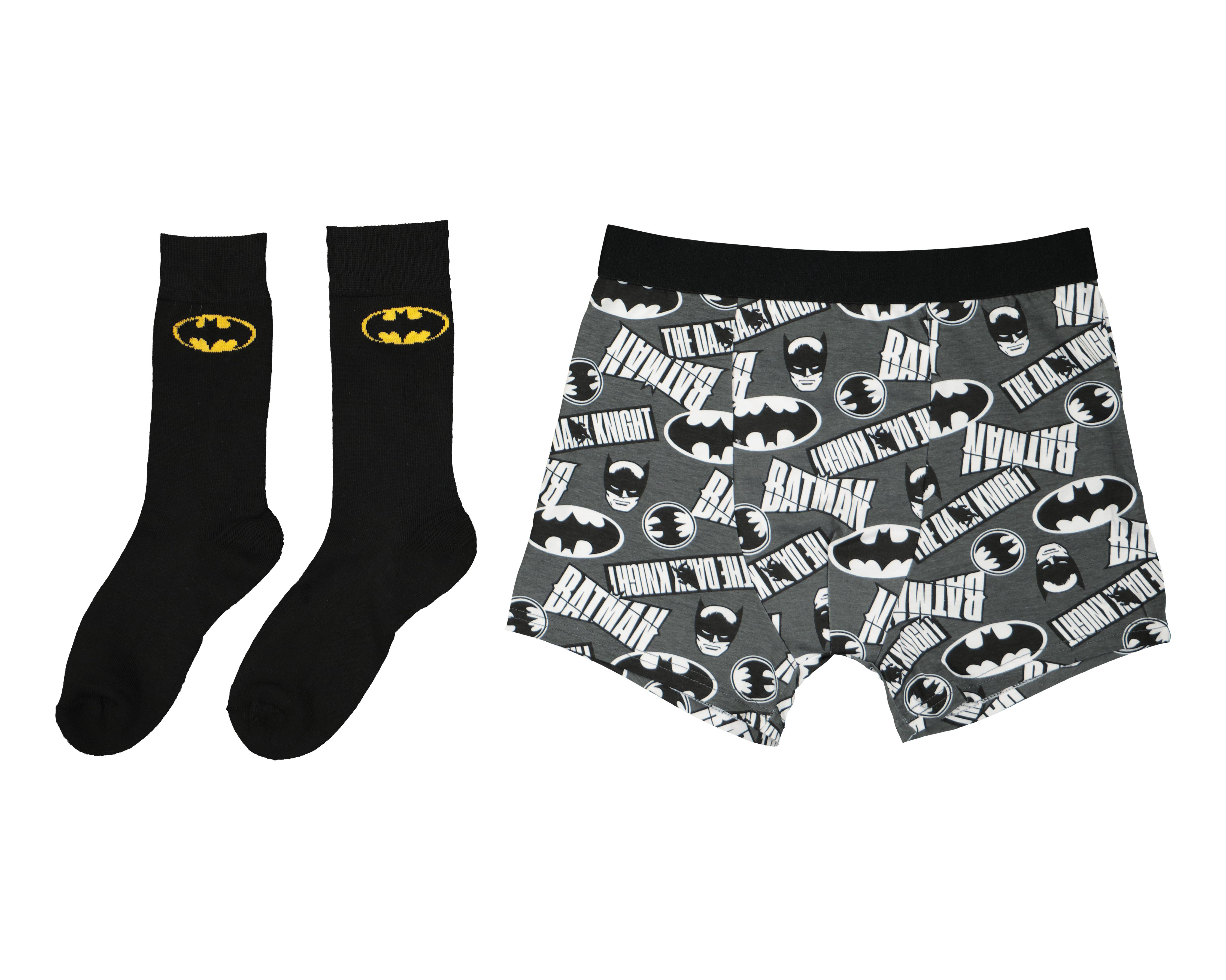 Bóxer Corto y Calcetas Largas Batman Gris $59