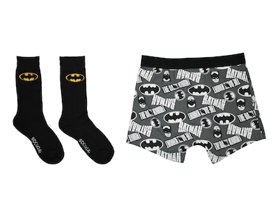 Foto 2 | Bóxer Corto y Calcetas Largas Batman Gris