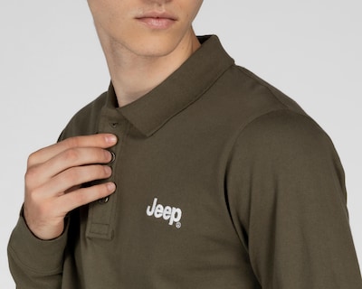 Foto 3 | Playera Polo Jeep Manga Larga Verde para Hombre