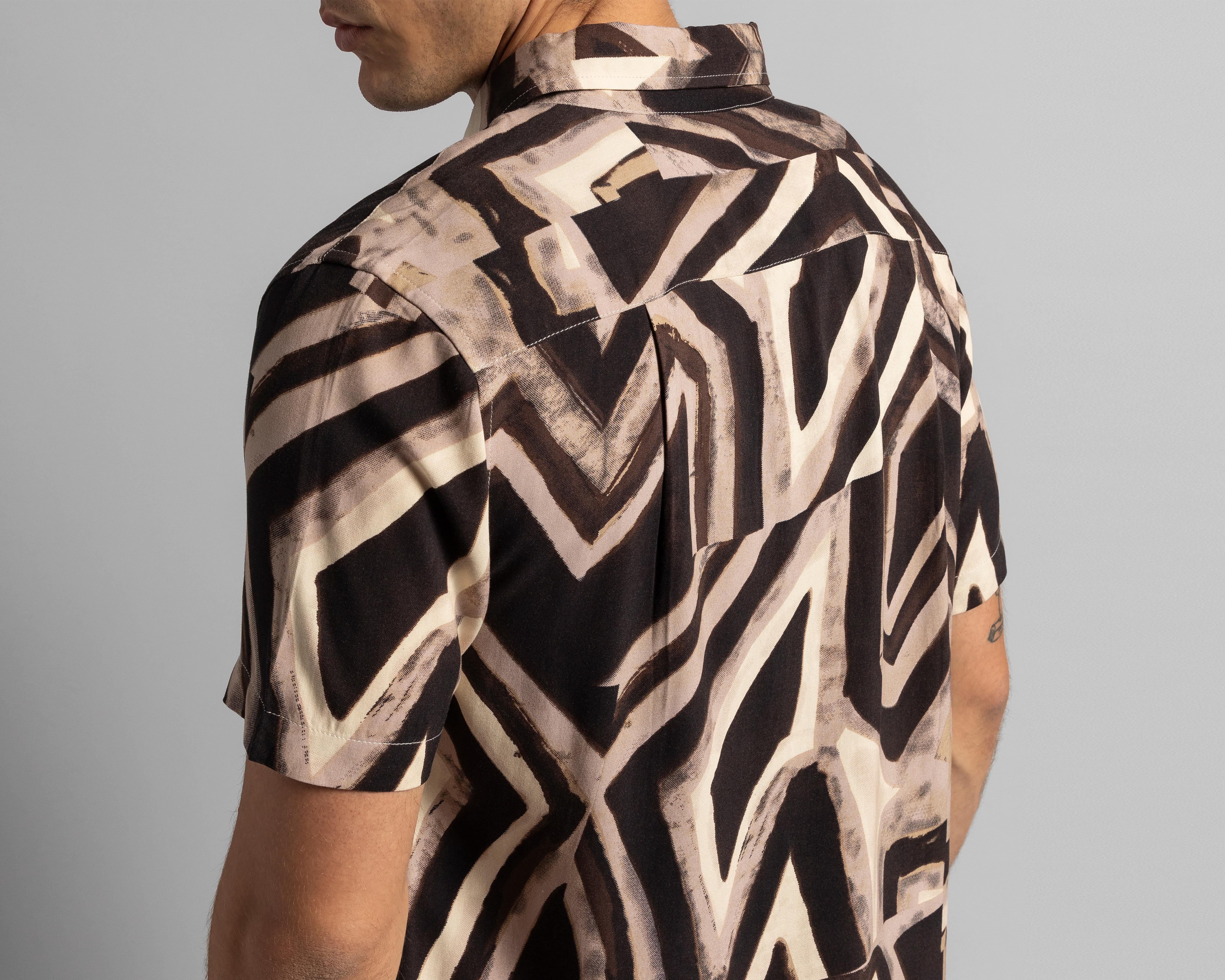 Foto 6 pulgar | Camisa de Moda Thinner Regular Fit Estampada