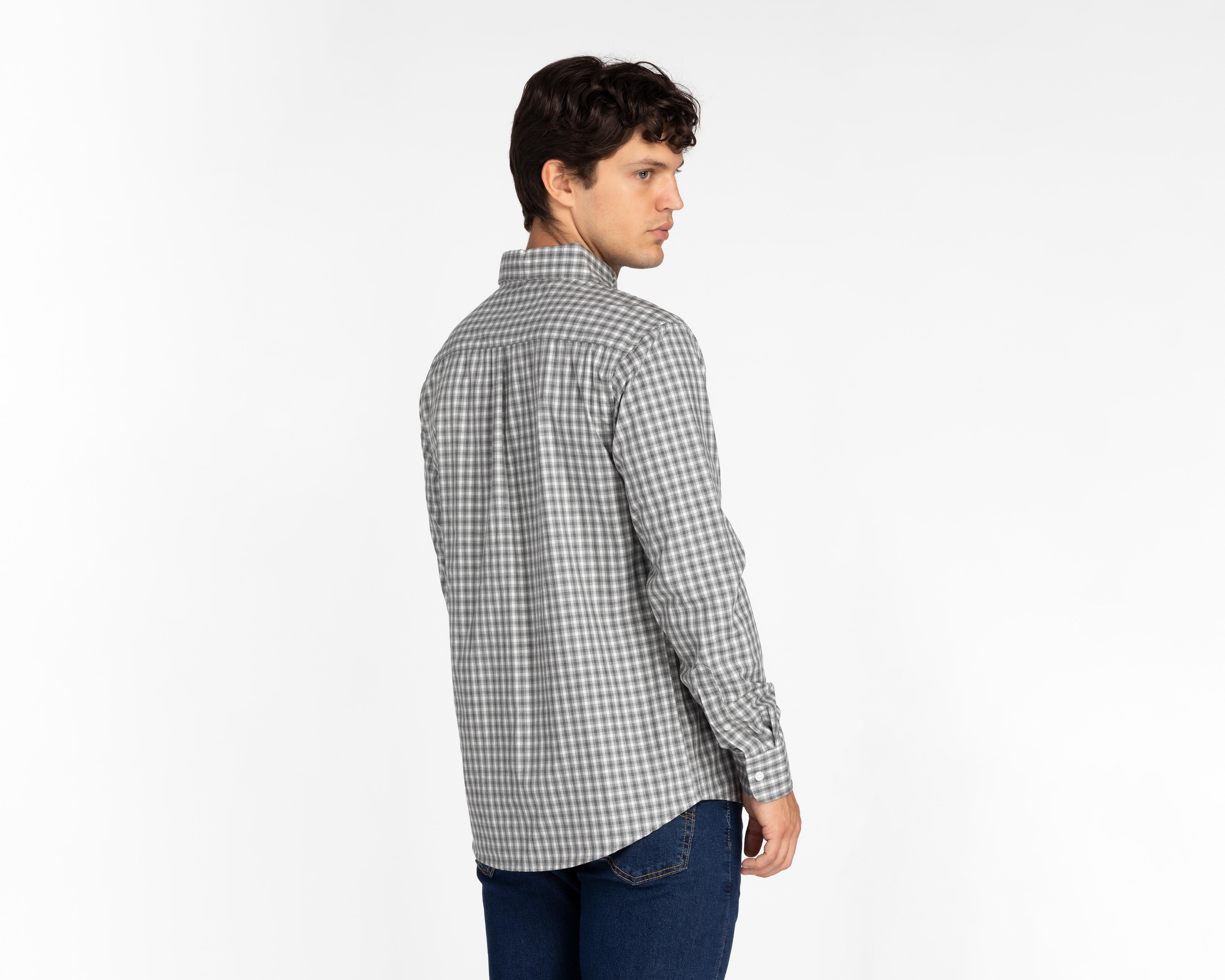 Foto 3 pulgar | Camisa Casual Porto Sur Regular Fit a Cuadros