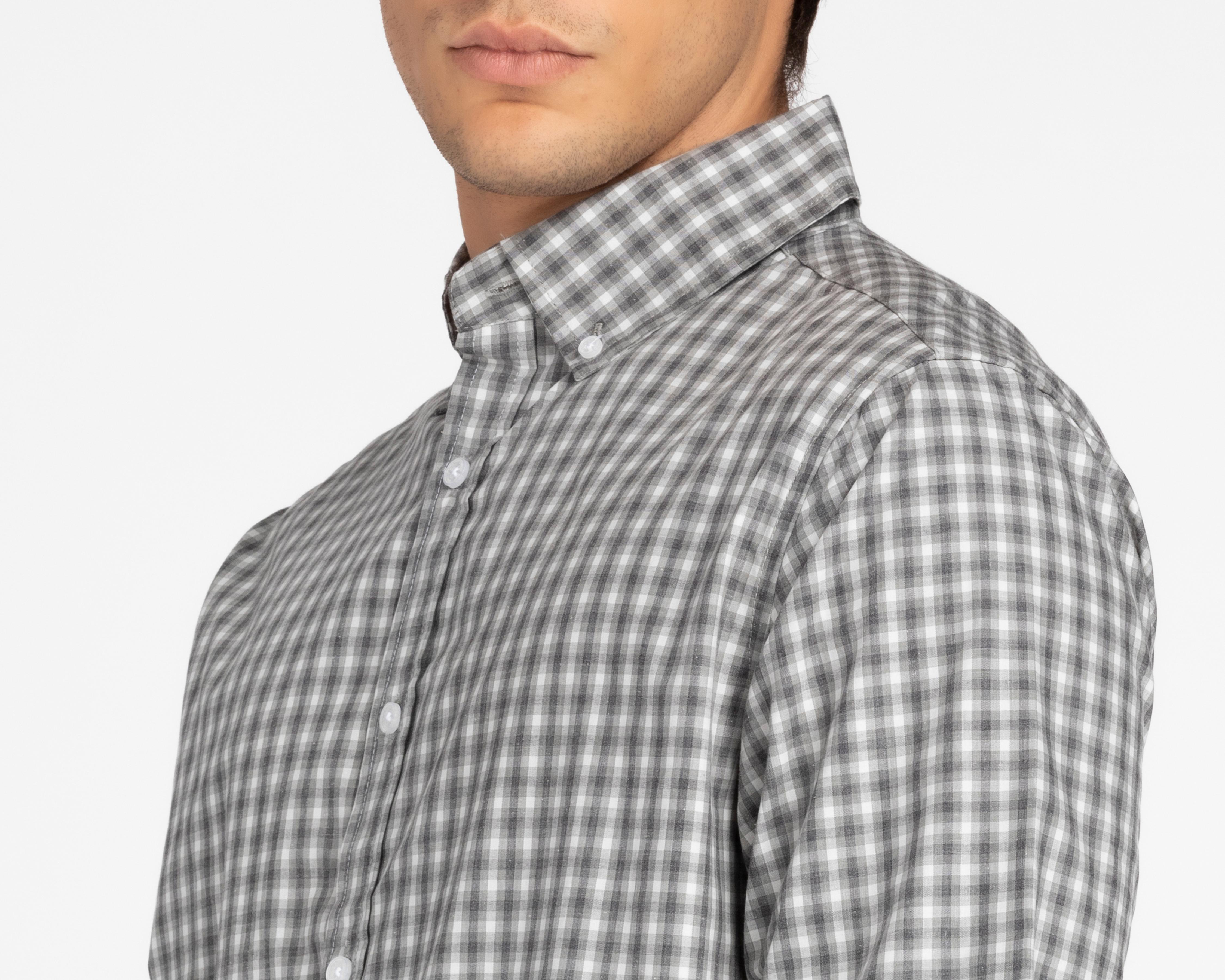 Foto 3 | Camisa Casual Porto Sur Regular Fit a Cuadros