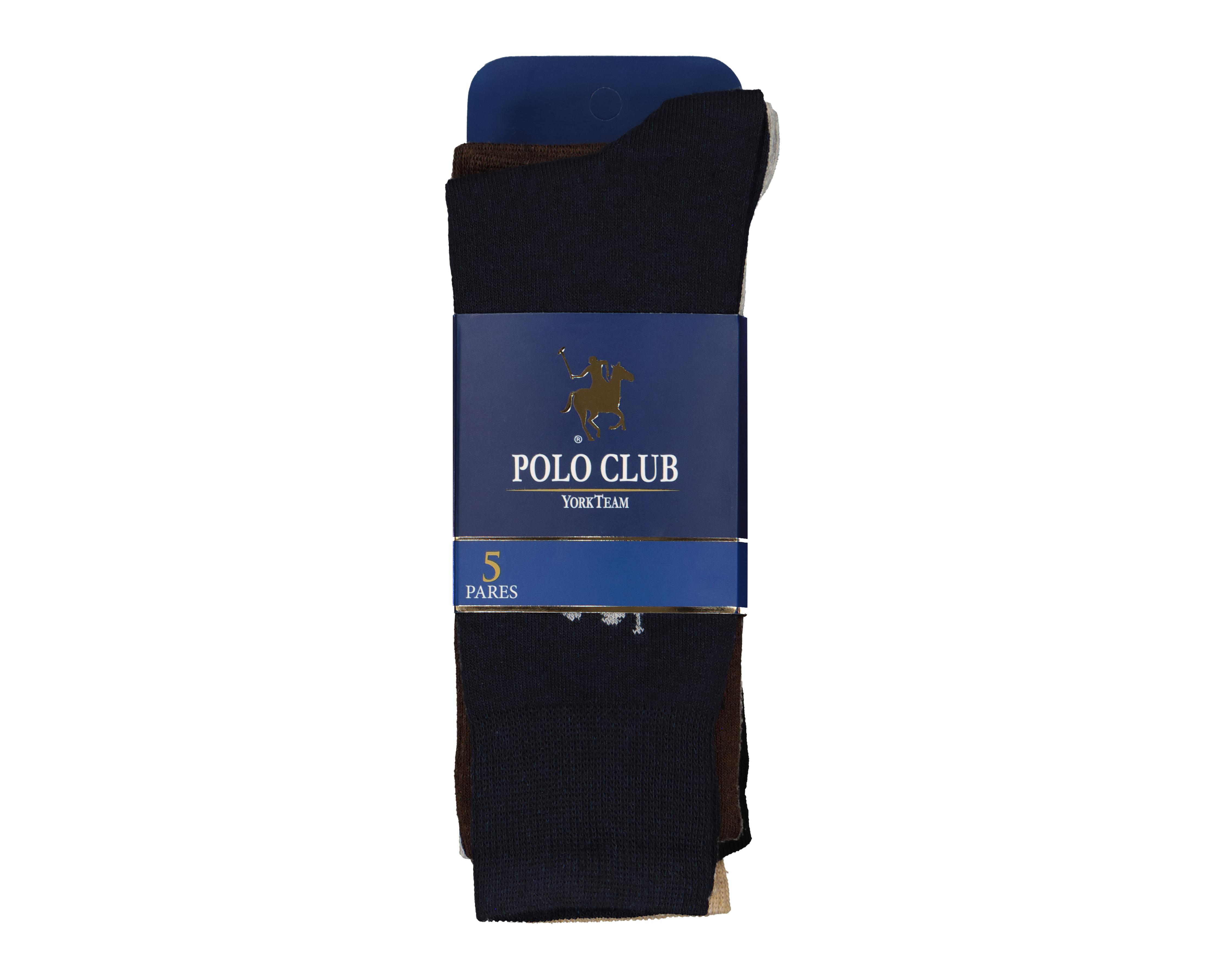 Foto 4 pulgar | Calcetas de Vestir York Team Polo Club para Hombre 5 Pares