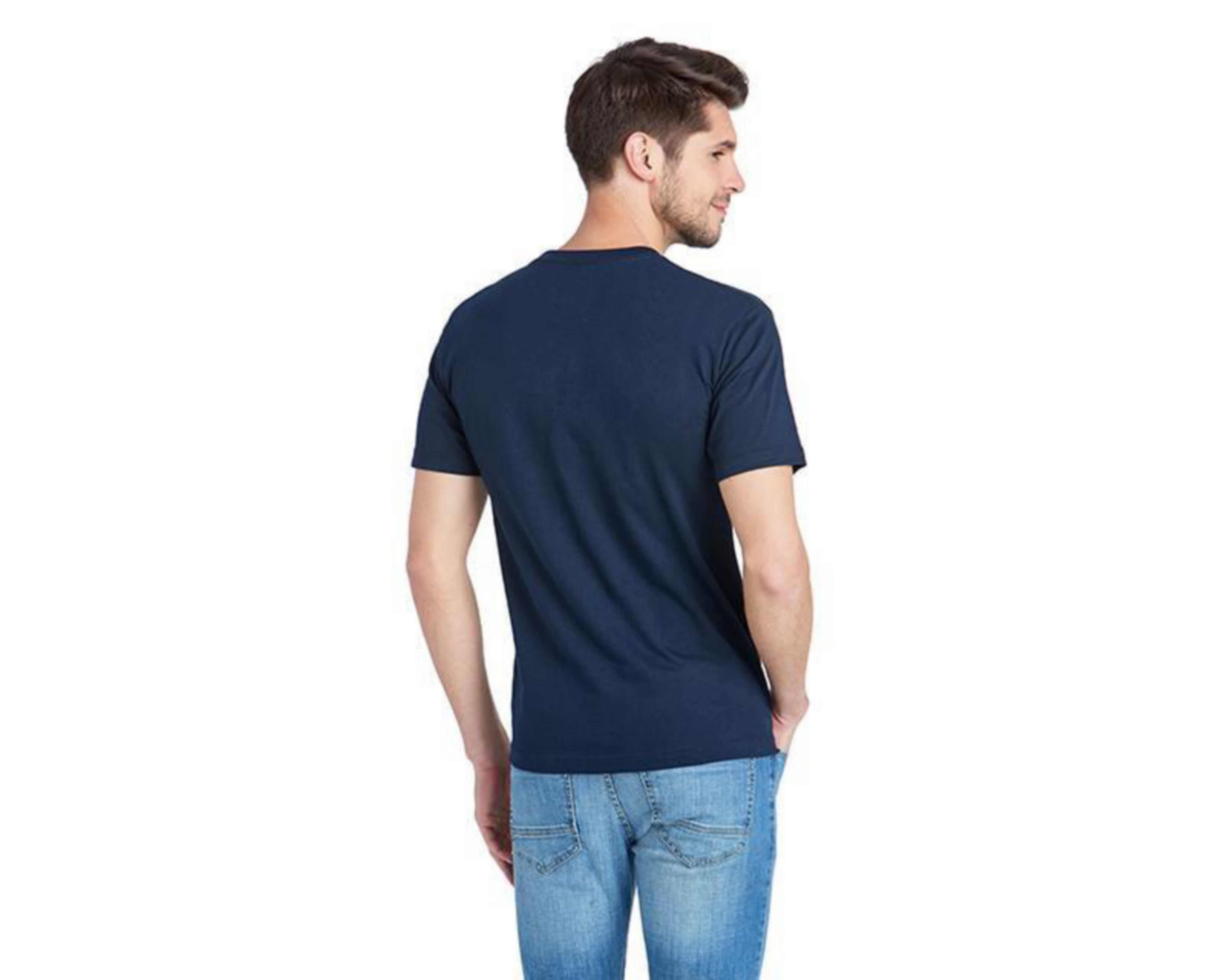 Foto 2 | Playera Cuello Redondo Azul marca Refill para Hombre