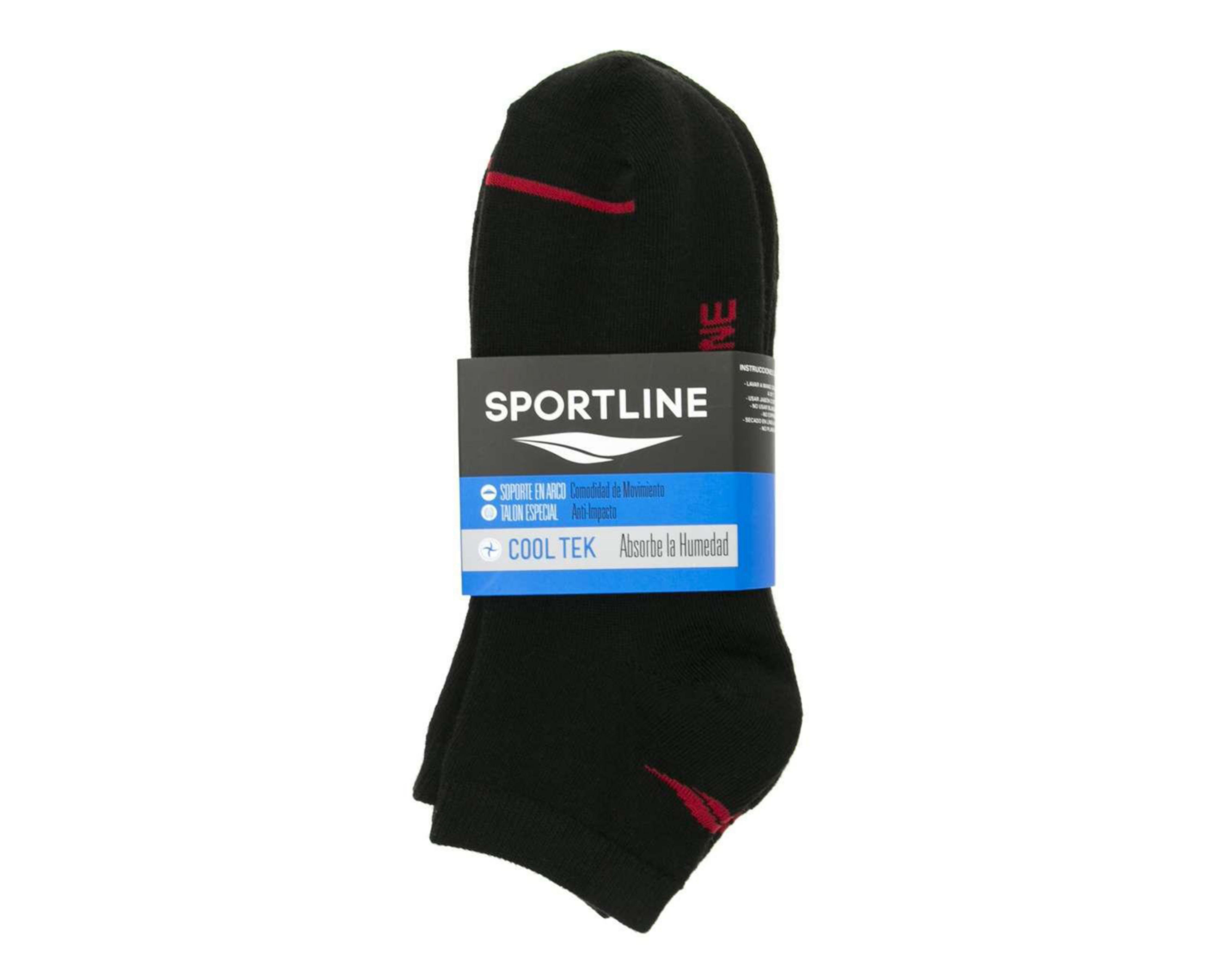 Foto 4 pulgar | Calcetas Deportivas Cortas Sportline para Hombre 5 Pares