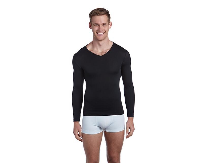 camiseta interior negra hombre
