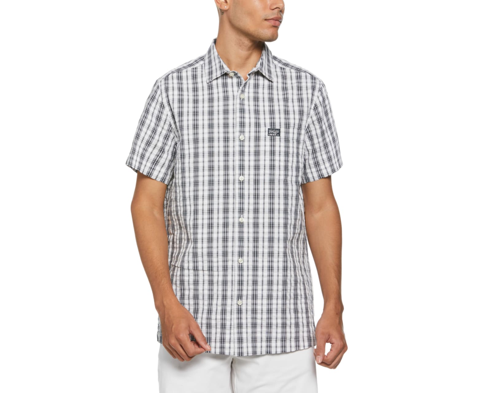 Camisa perry ellis online manga corta