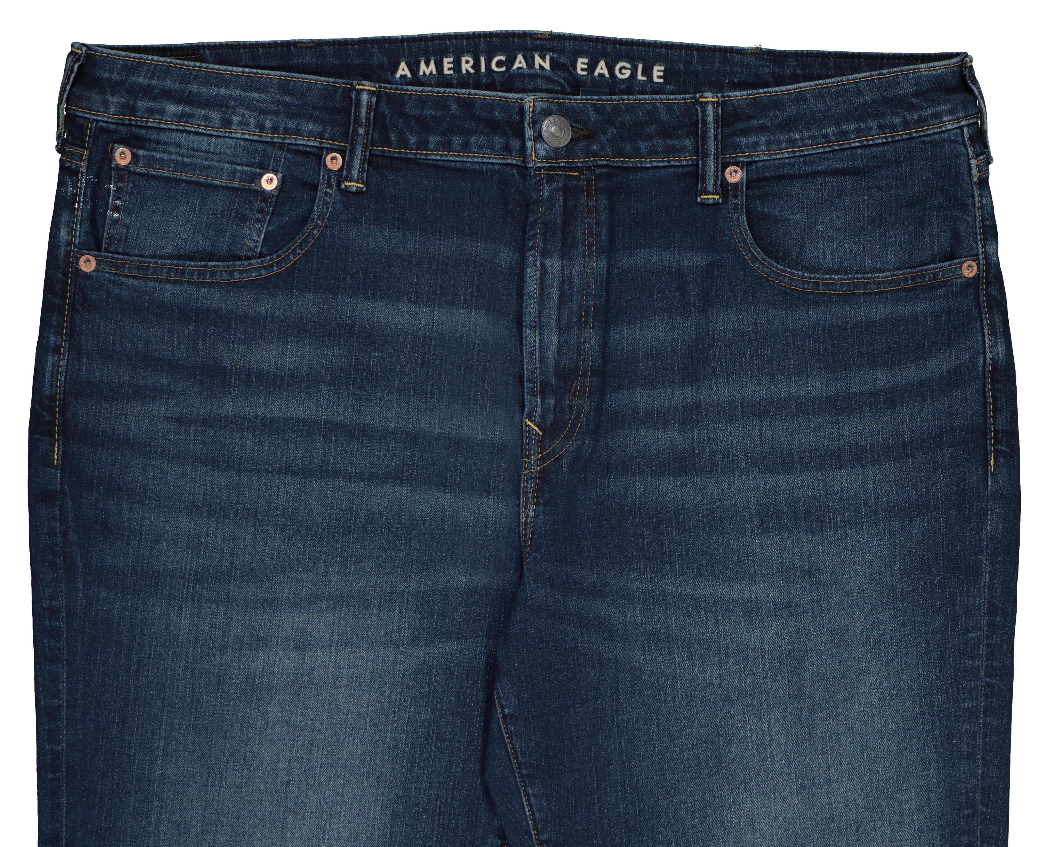 Foto 3 | Jeans Original Straight American Eagle Dark Clean