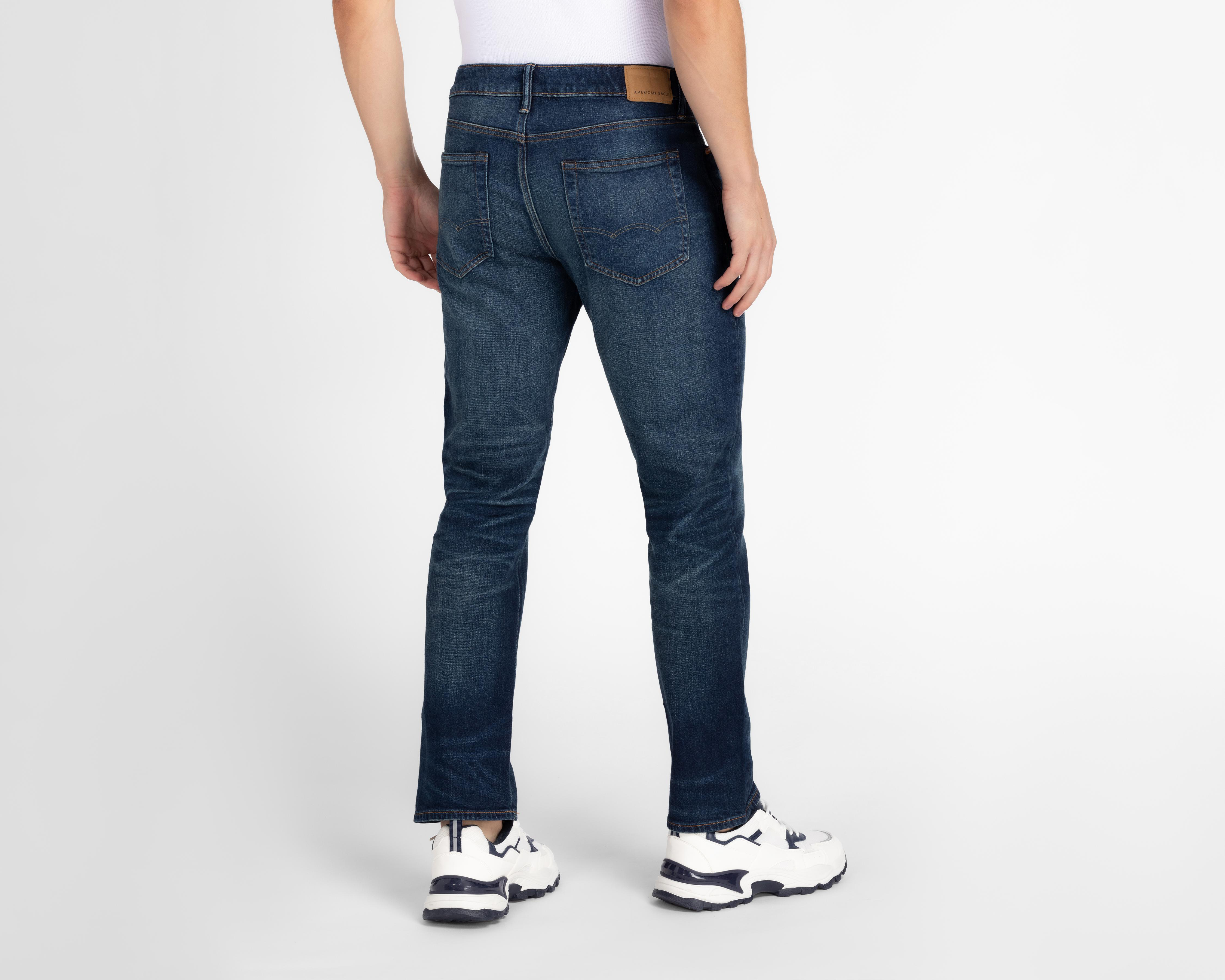 Foto 2 | Jeans Slim Straight American Eagle Dark Clean