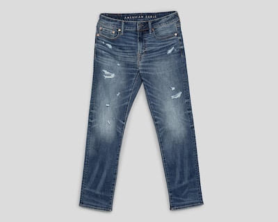 Foto 1 | Jeans Slim American Eagle Dark Destroy para Hombre