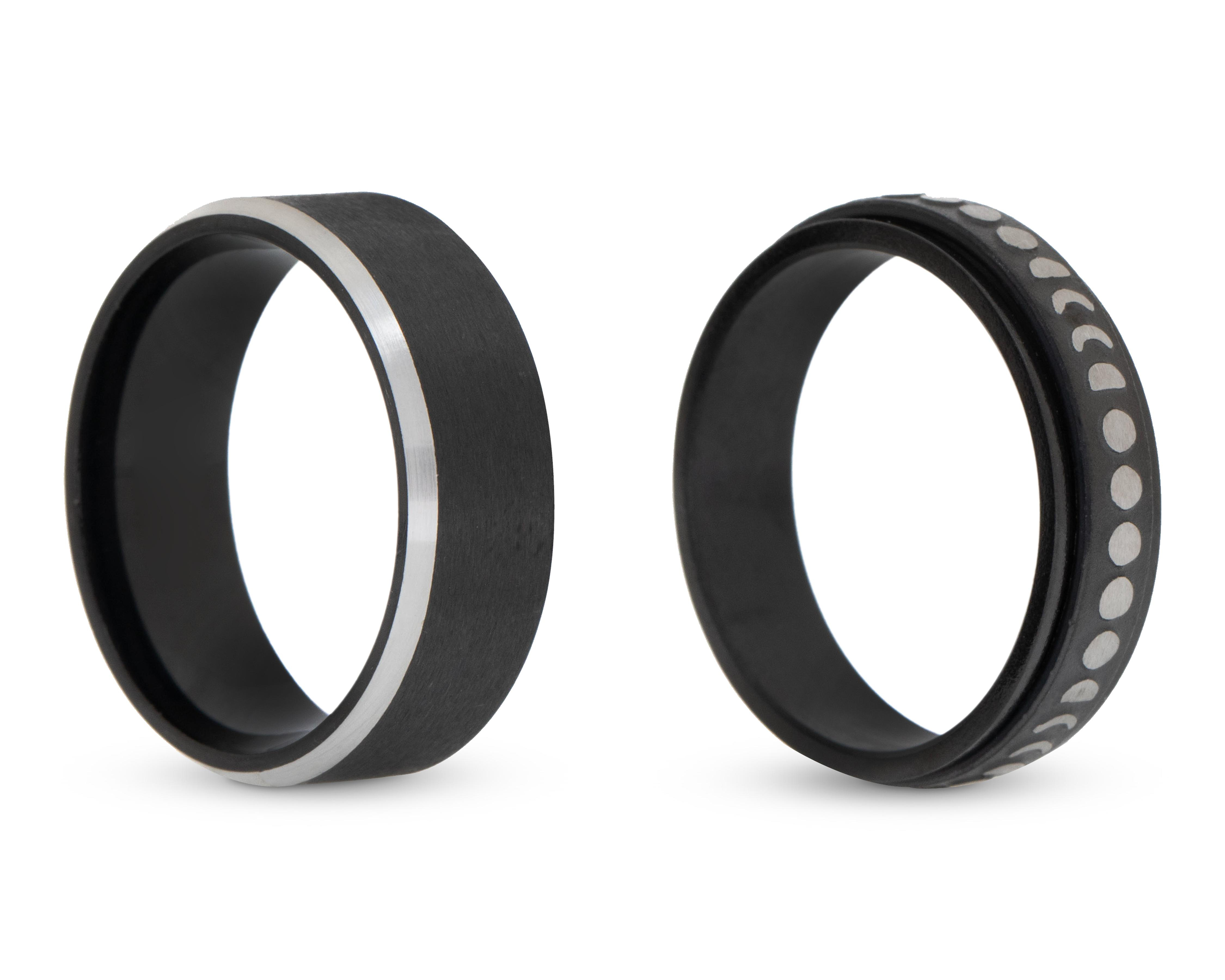 Foto 2 | Anillos Thinner Negros 2 Piezas