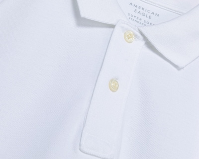 Foto 3 | Playera Polo American Eagle Blanca para Hombre
