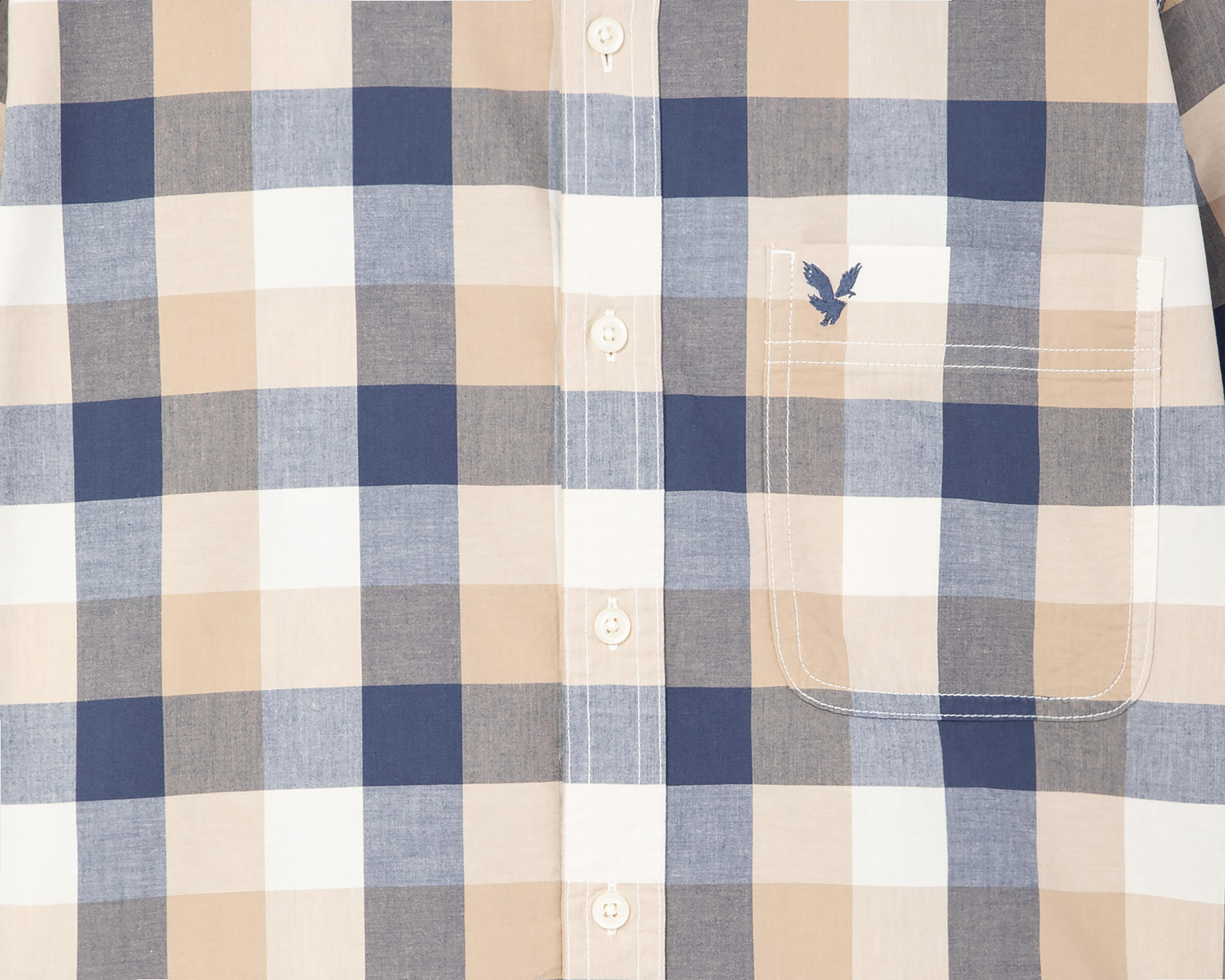 Foto 4 pulgar | Camisa Casual American Eagle Regular Fit a Cuadros