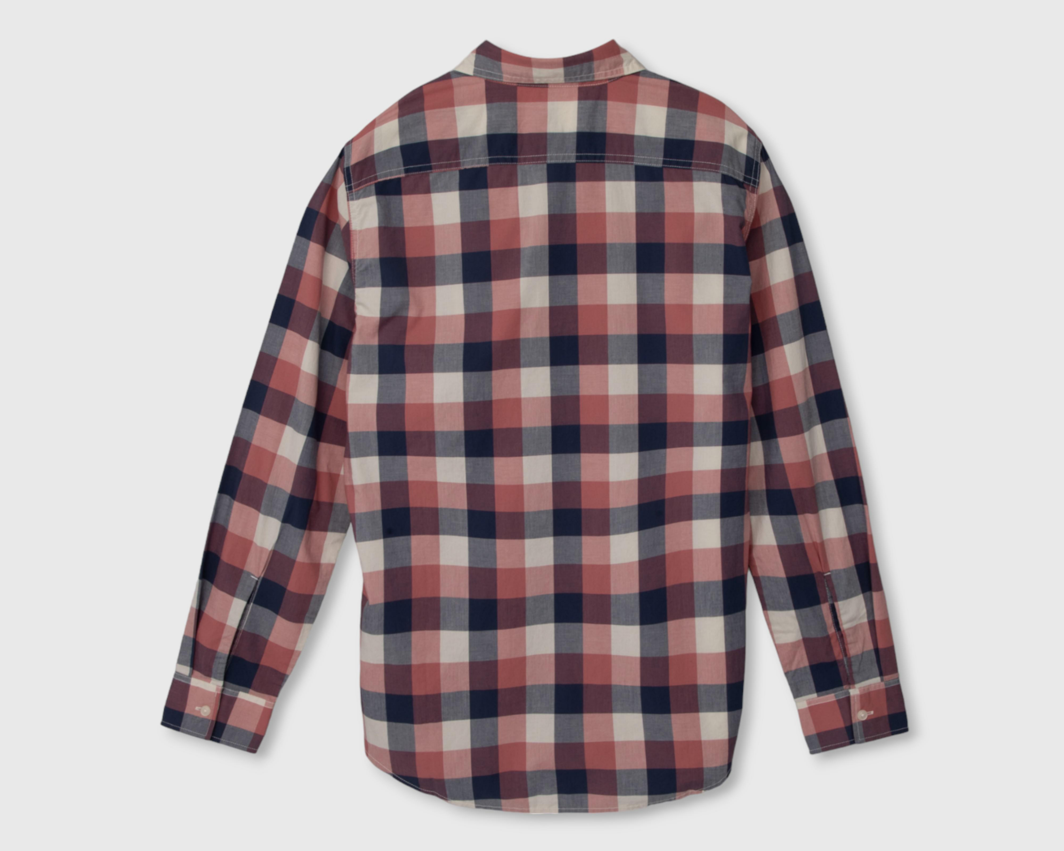 Foto 3 pulgar | Camisa Casual de Algodón American Eagle Slim Fit a Cuadros