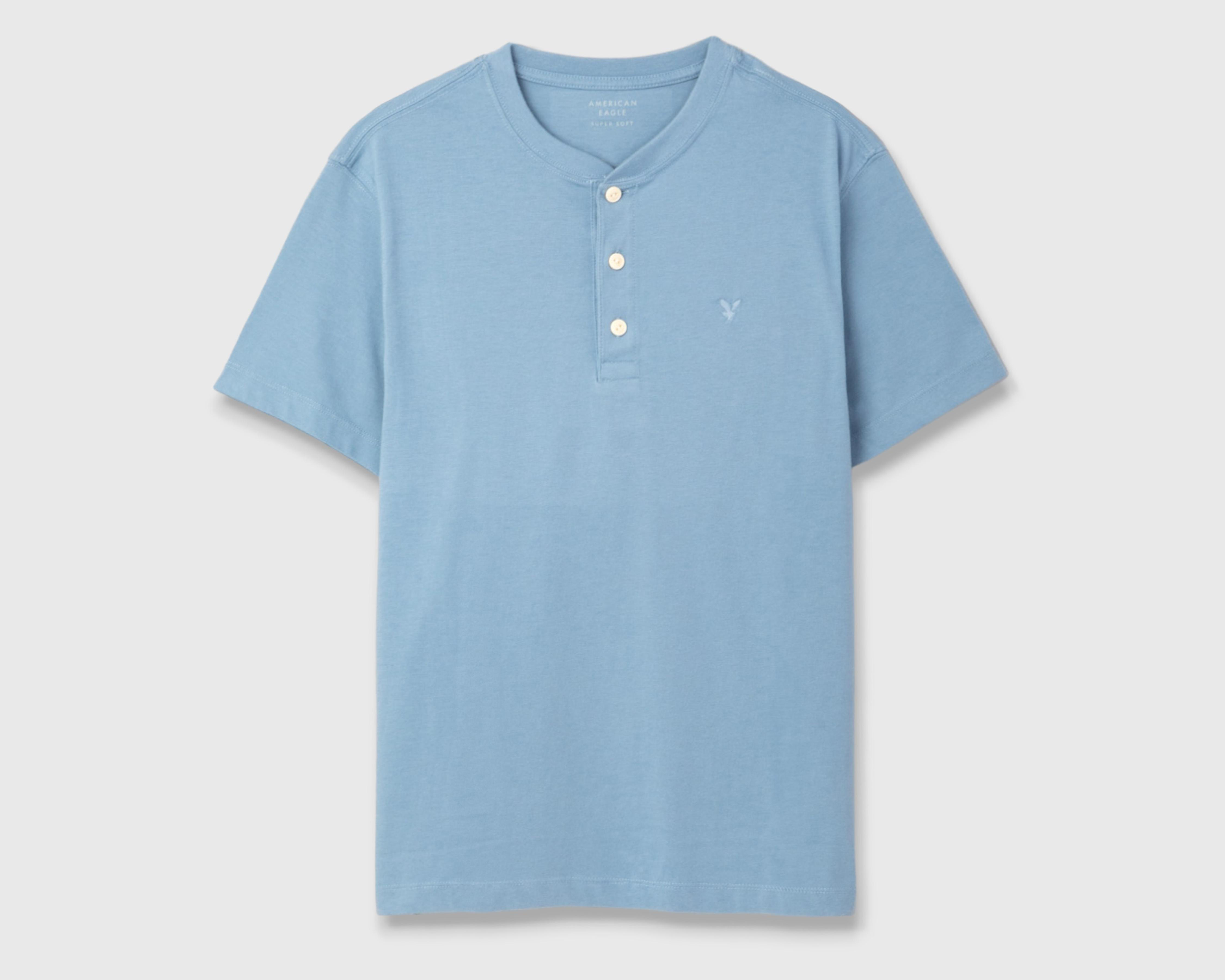 Playera American Eagle Cuello Henley $280