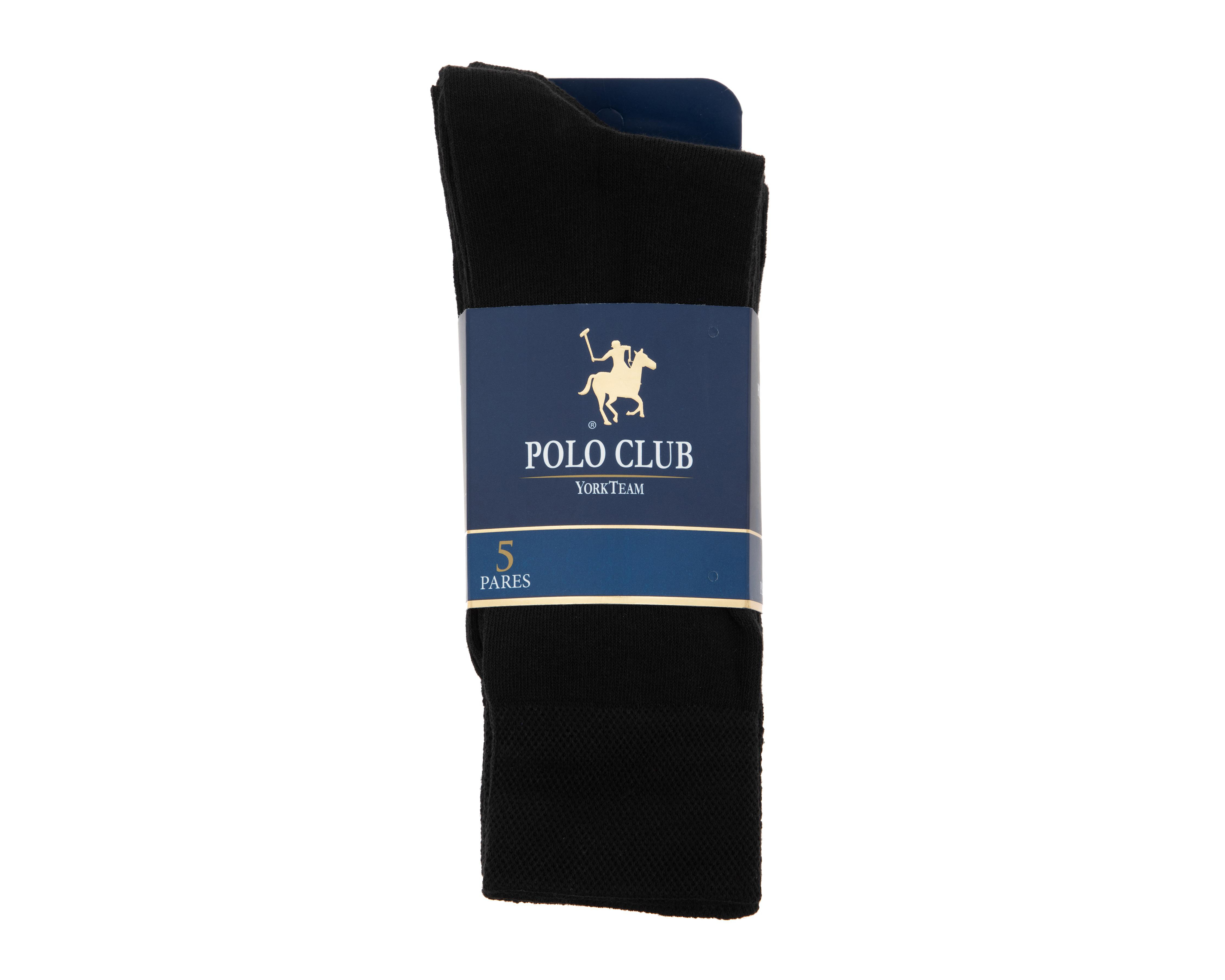 Foto 4 pulgar | Calcetas de Vestir Largas York Team Polo Club para Hombre 5 Pares