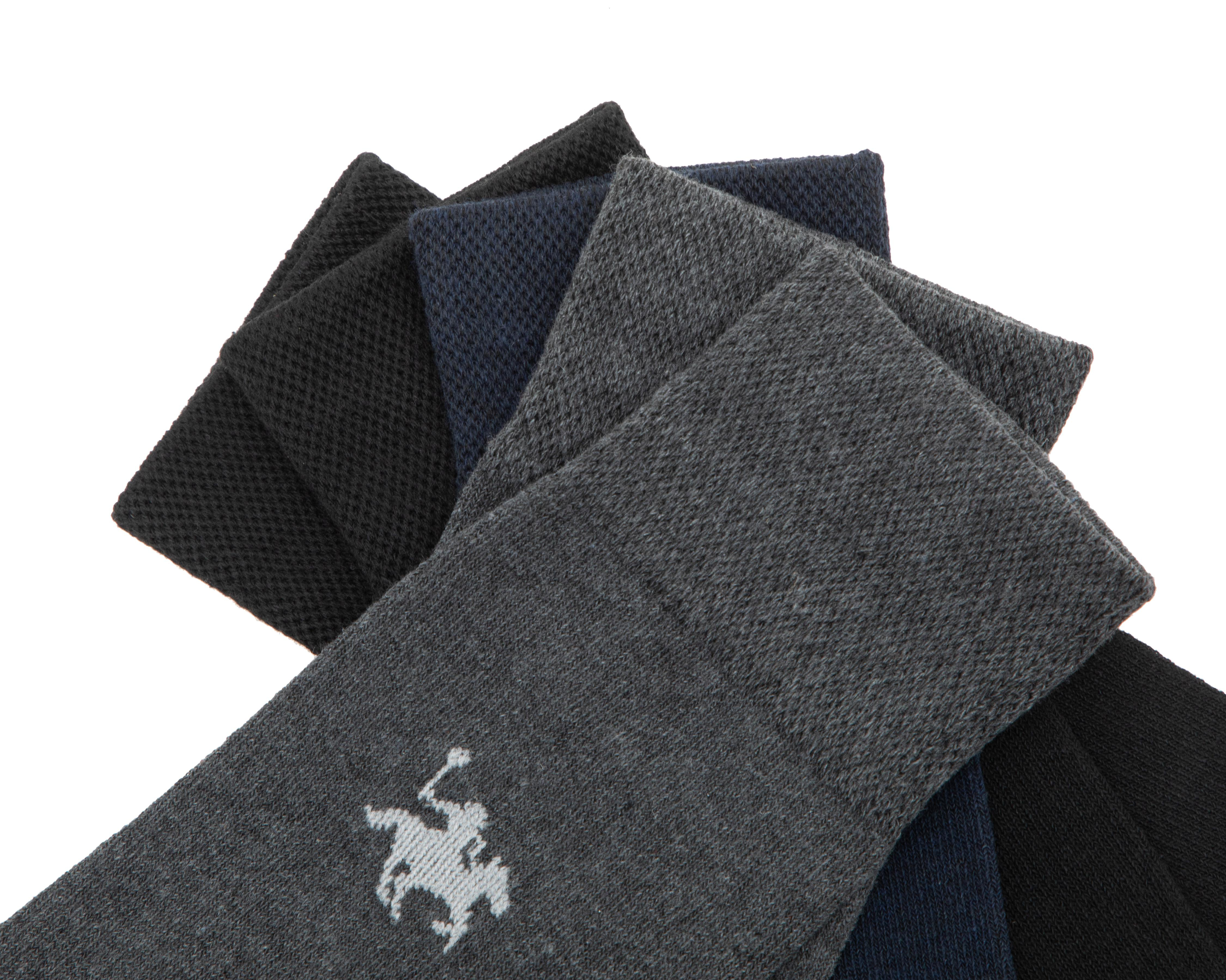 Foto 3 pulgar | Calcetas de Vestir Largas York Team Polo Club para Hombre 5 Pares