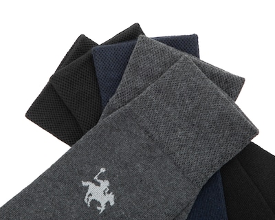 Foto 2 | Calcetas de Vestir Largas York Team Polo Club para Hombre 5 Pares