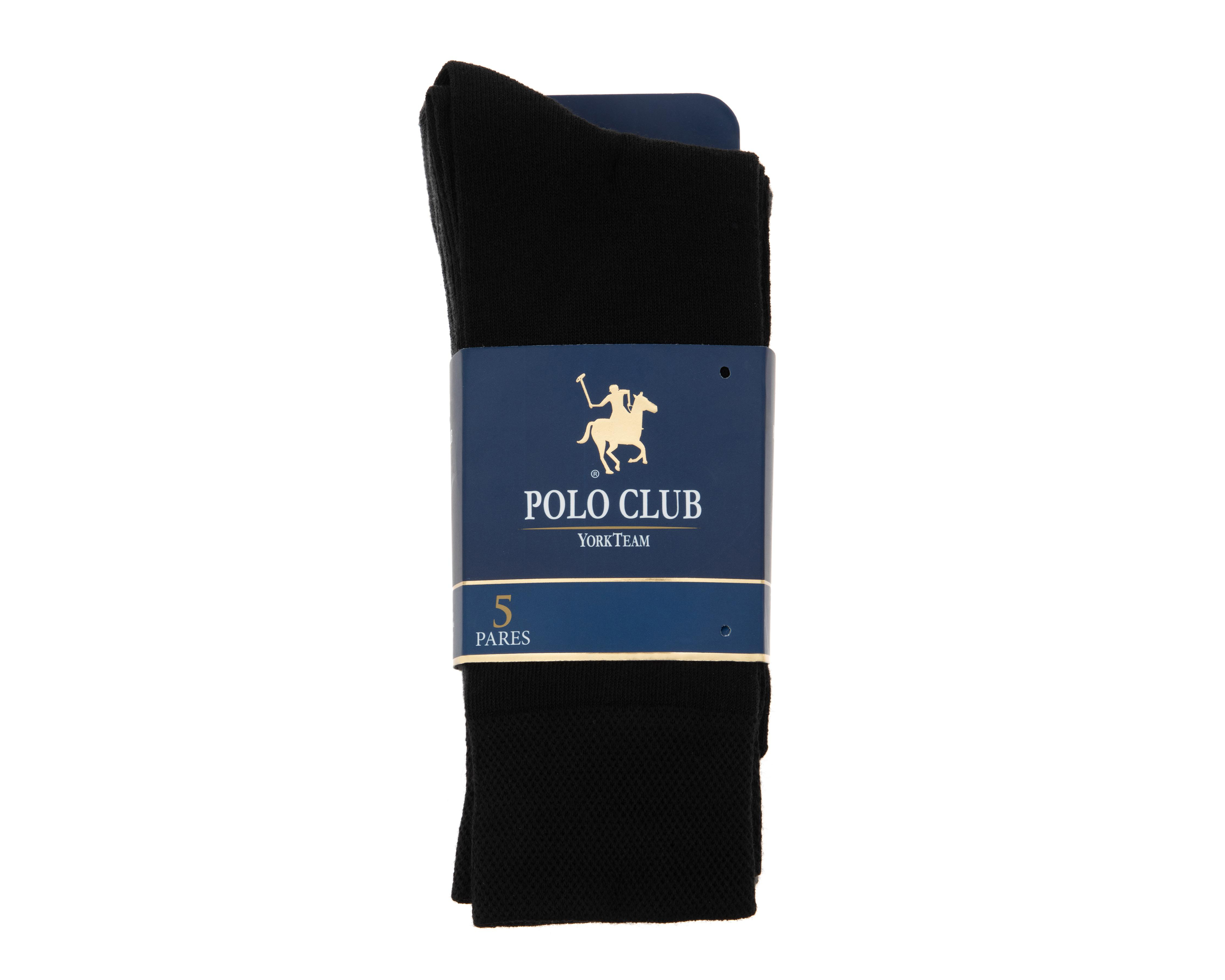 Foto 4 pulgar | Calcetas de Vestir Largas York Team Polo Club para Hombre 5 Pares