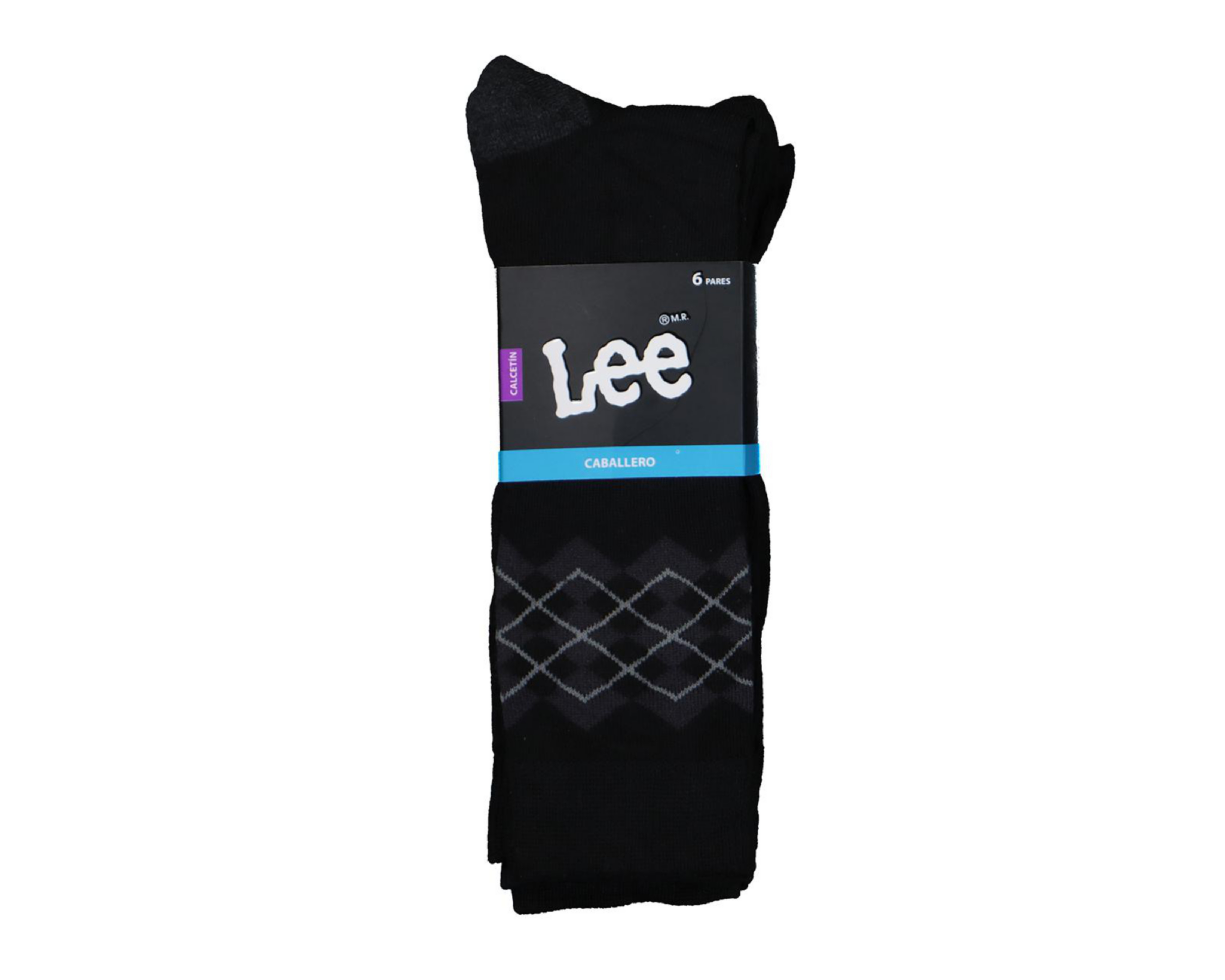 Foto 5 pulgar | Calcetas de Vestir Largas Lee para Hombre 6 Pares