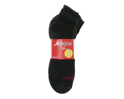 Foto 3 | Calcetas Deportivas Cortas Atléticos para Hombre 6 Pares