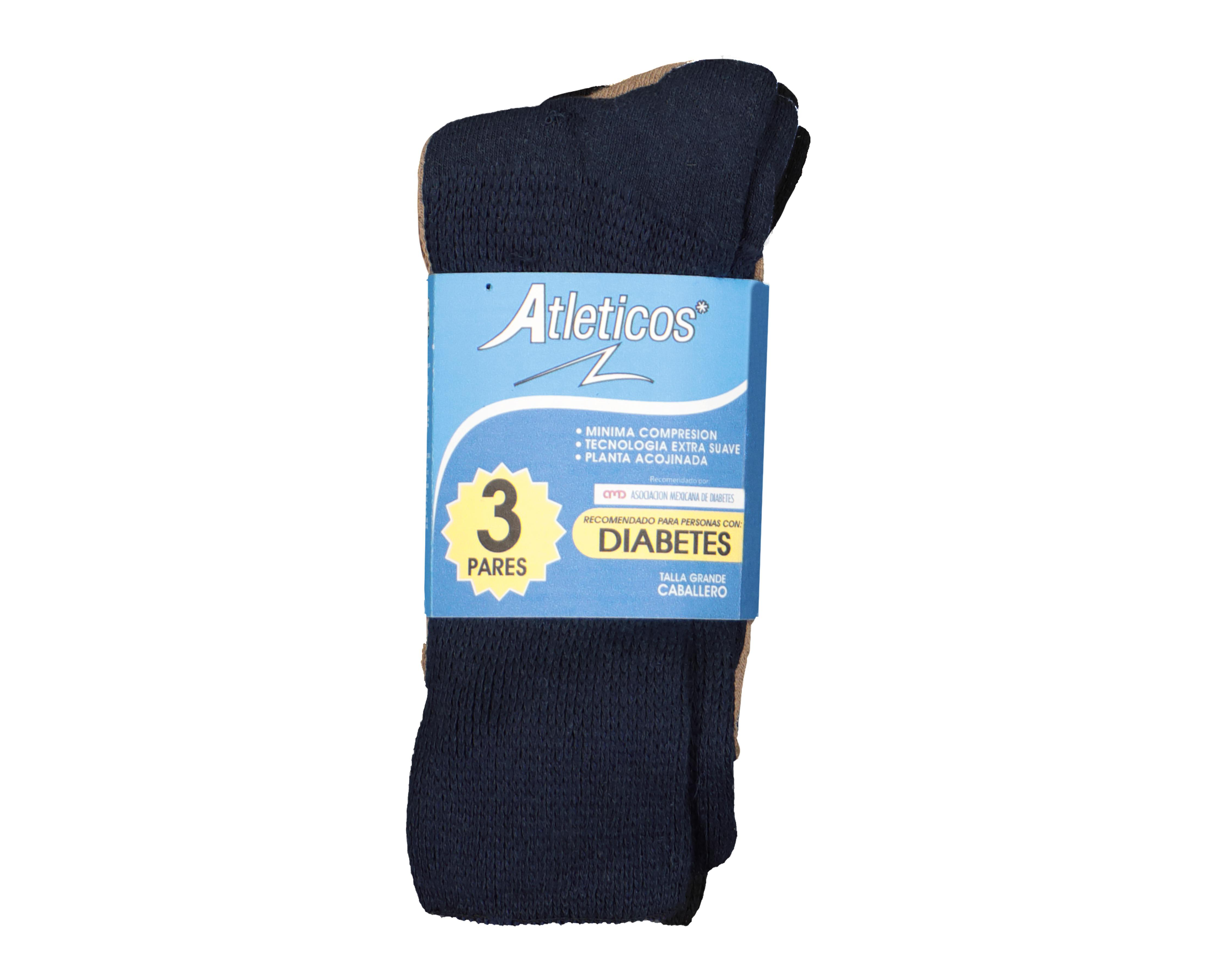 Foto 3 | Calcetines para Personas con Diabetes Atleticos 3 Pares