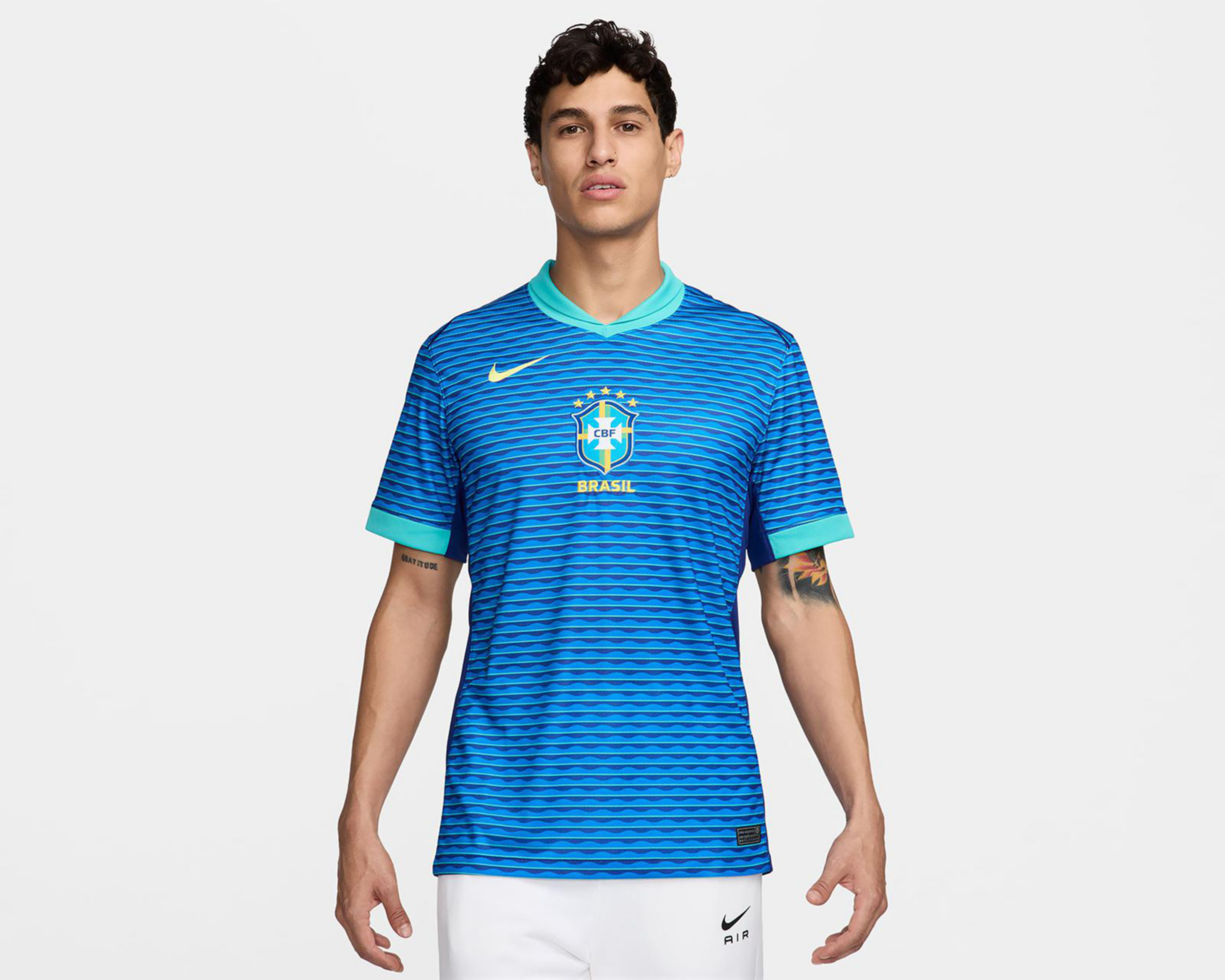 Foto 2 pulgar | Jersey Nike Brasil Visitante 2024 Stadium para Hombre