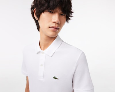 Foto 3 | Playera Polo Lacoste Slim Fit Blanca para Hombre