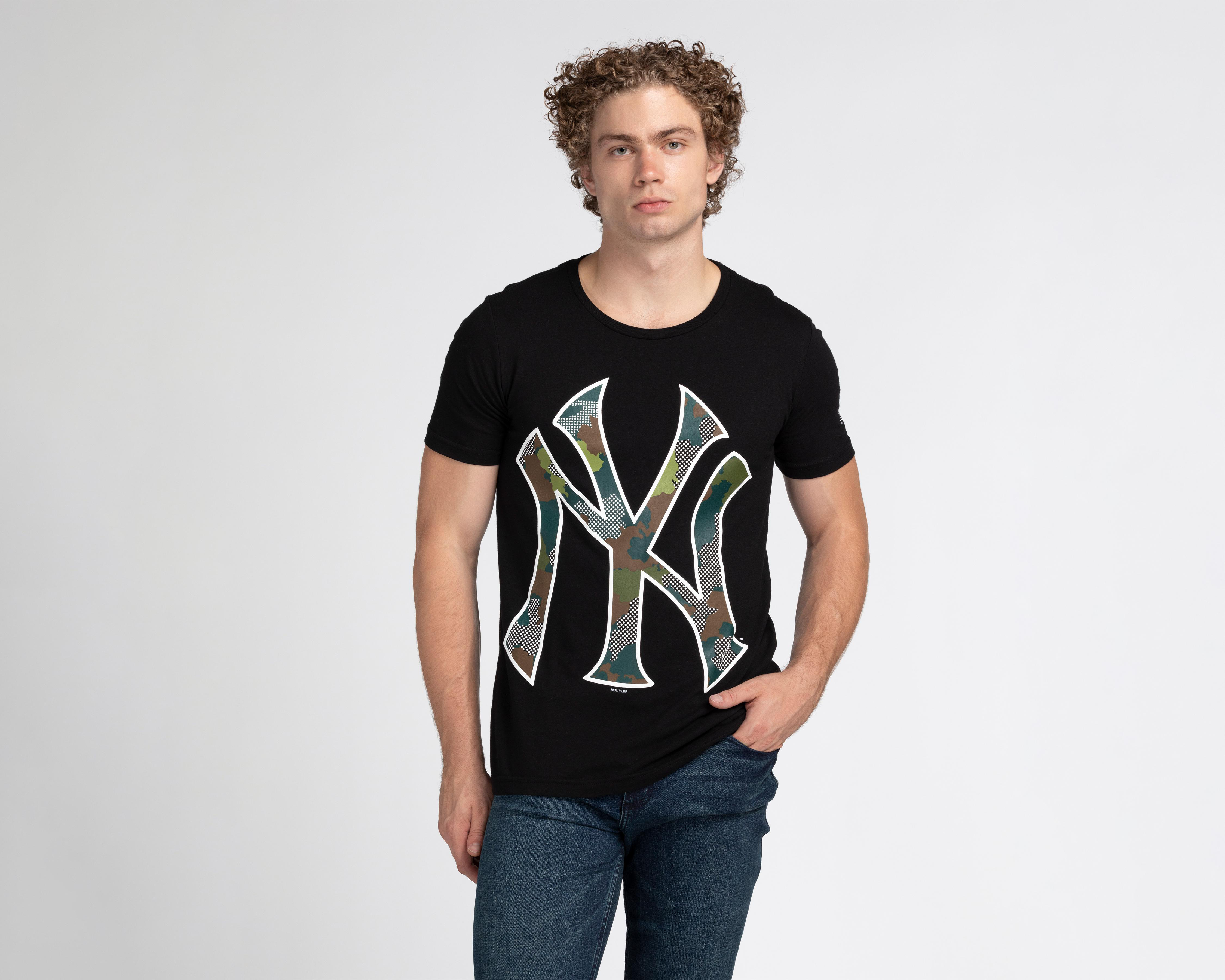 Foto 2 pulgar | Playera MLB New York Yankees Cuello Redondo