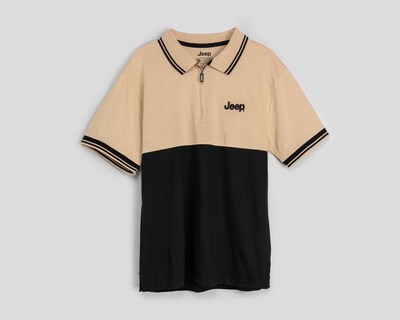 Foto 1 | Playera Polo Jeep Beige y Negro para Hombre