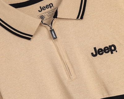 Foto 3 | Playera Polo Jeep Beige y Negro para Hombre