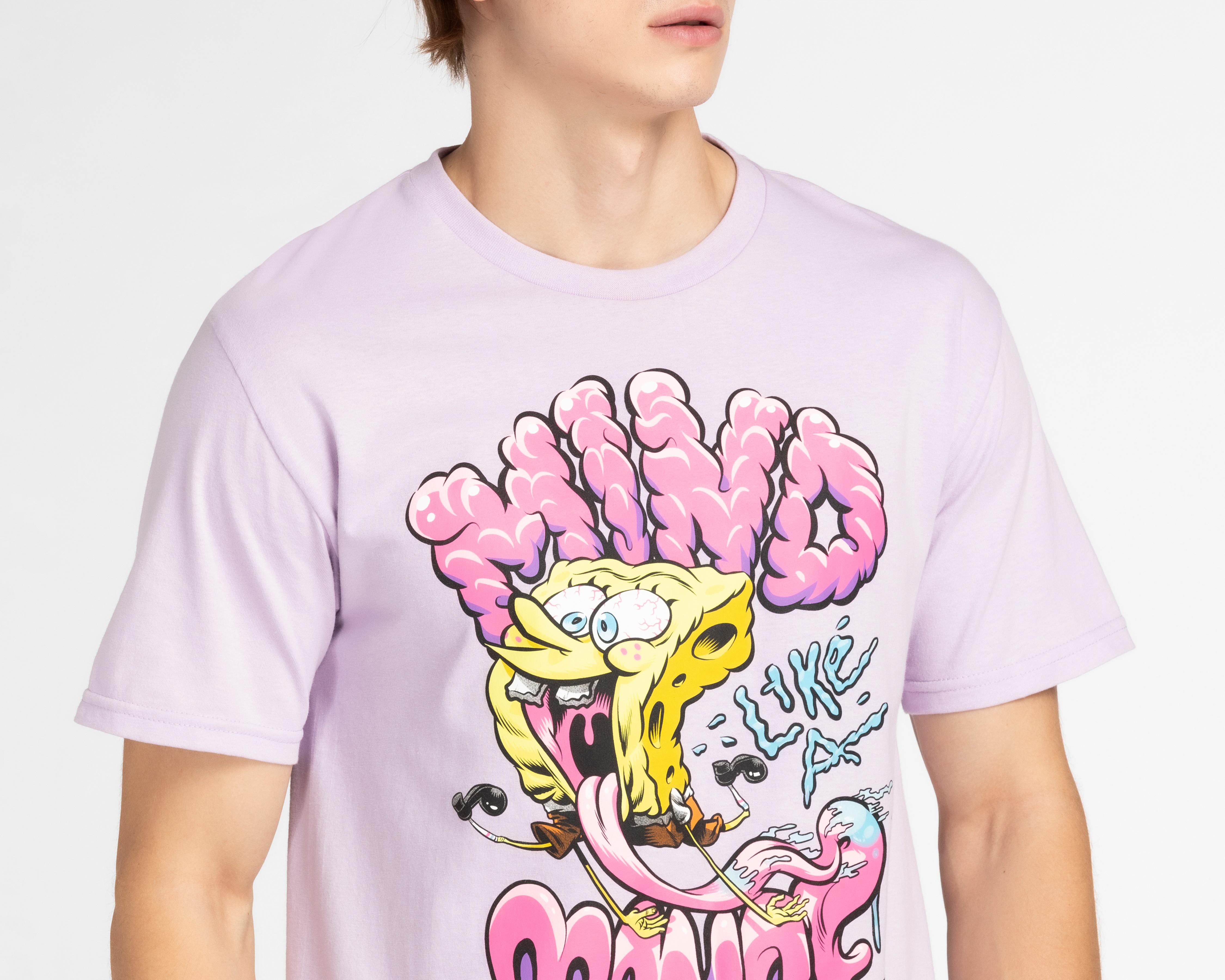 Foto 4 pulgar | Playera Bob Esponja Cuello Redondo