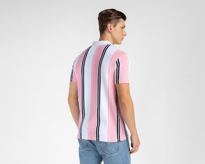 Foto 3 | Playera Polo Refill Rosa y Blanco para Hombre