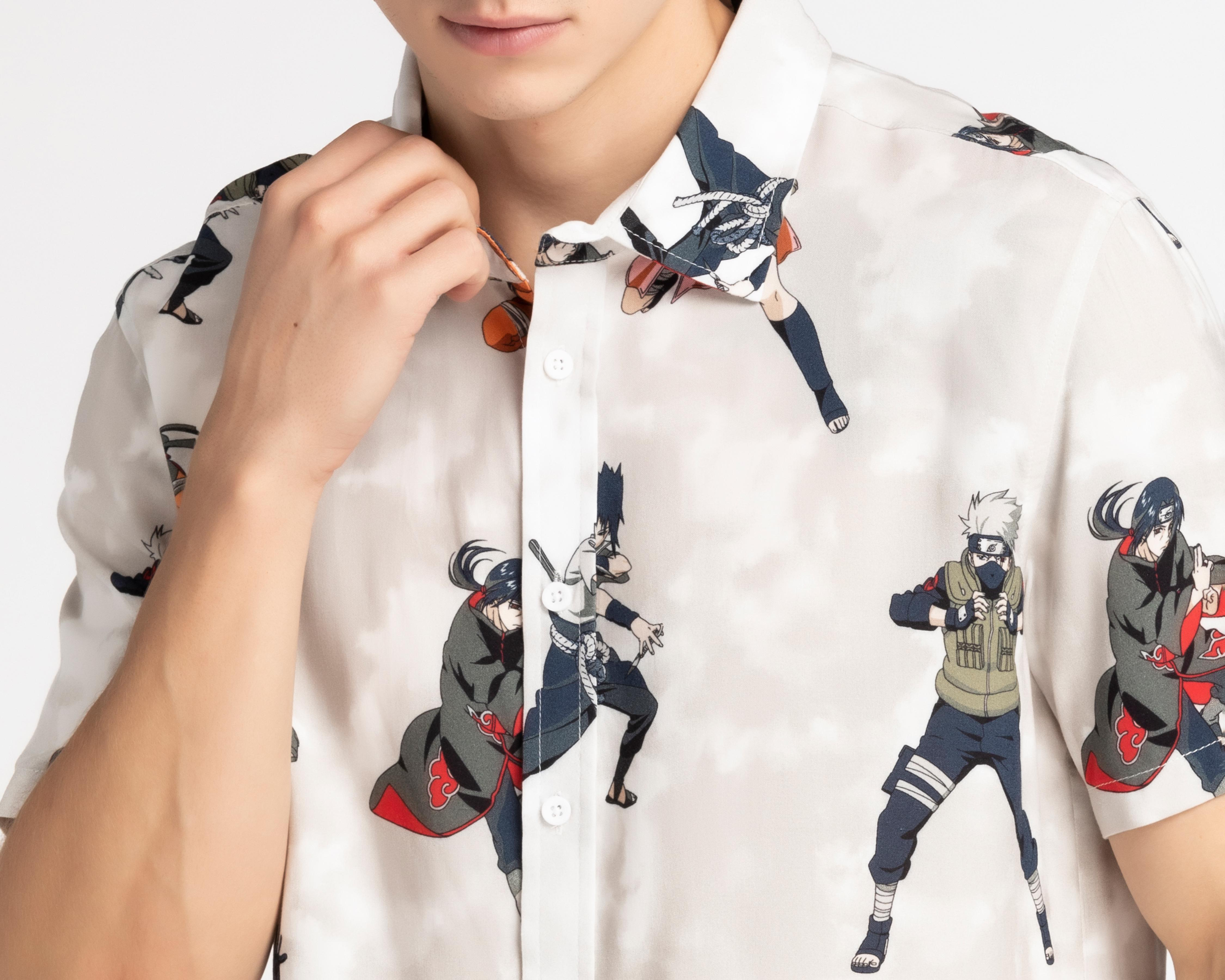 Foto 4 pulgar | Camisa de Moda Naruto Regular Estampada