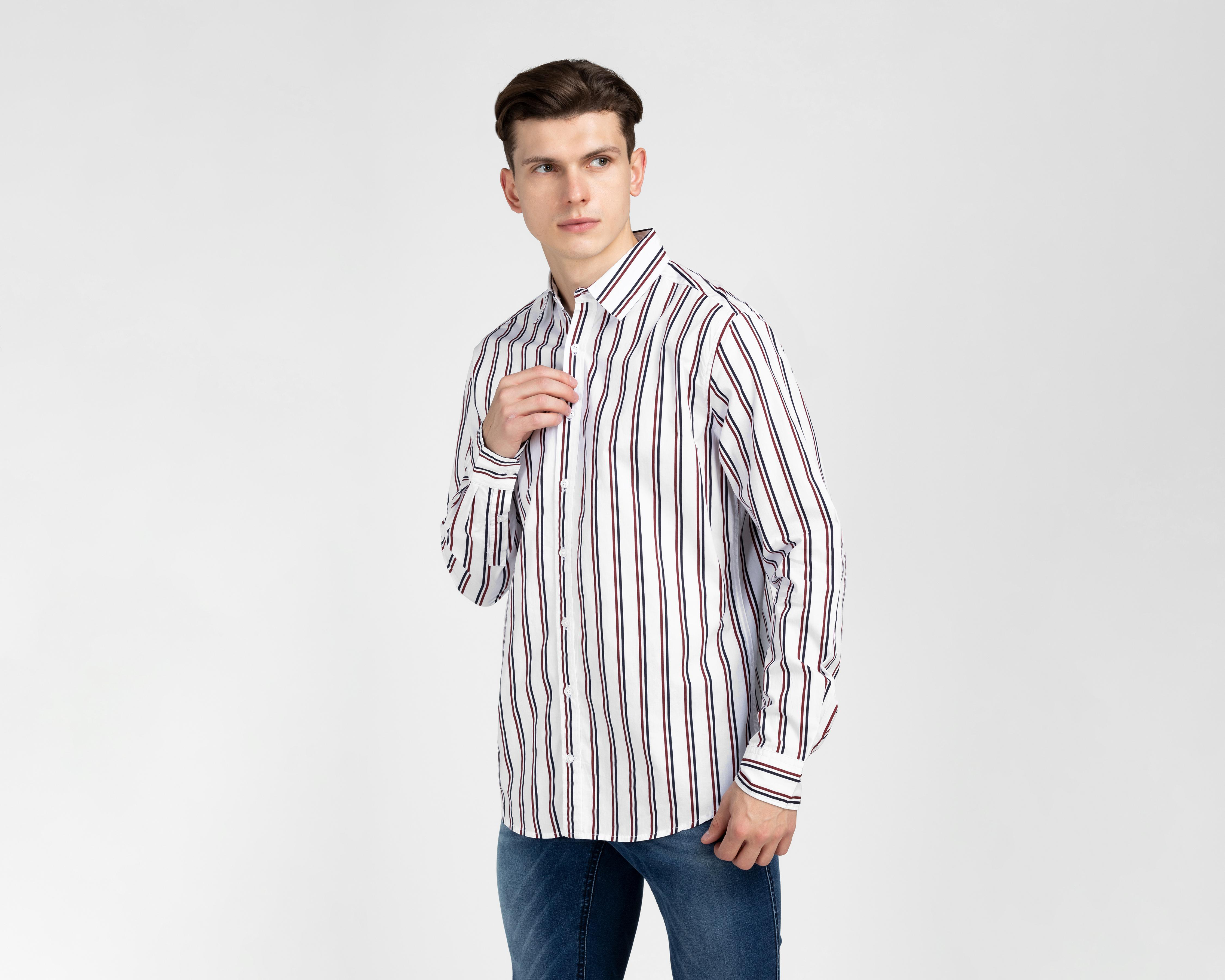 Camisa de Moda Refill Regular Fit a Rayas