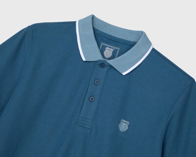 Foto 3 | Playera Polo K-Swiss Azul para Hombre