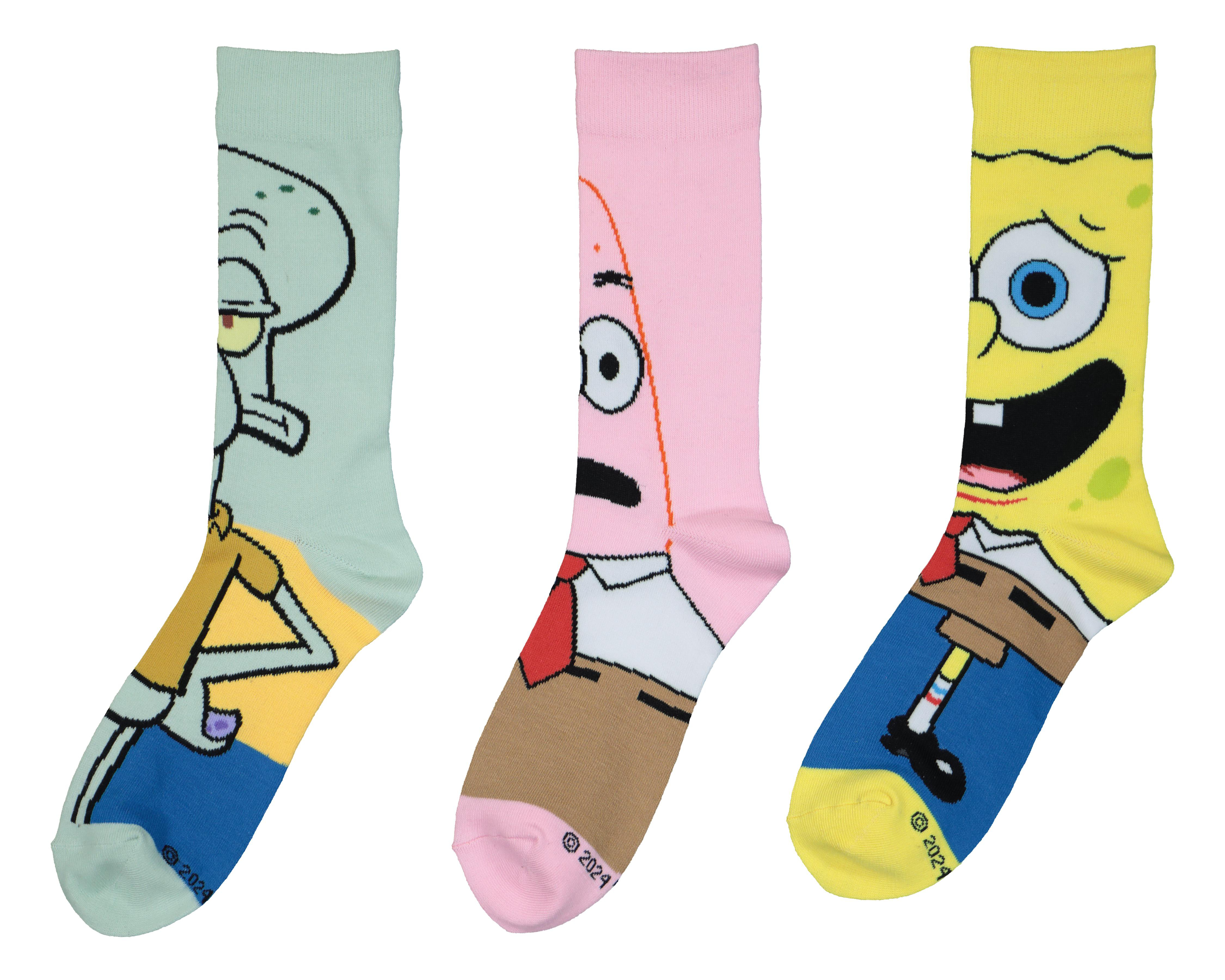 Calcetas Largas Bob Esponja para Hombre 3 Pares