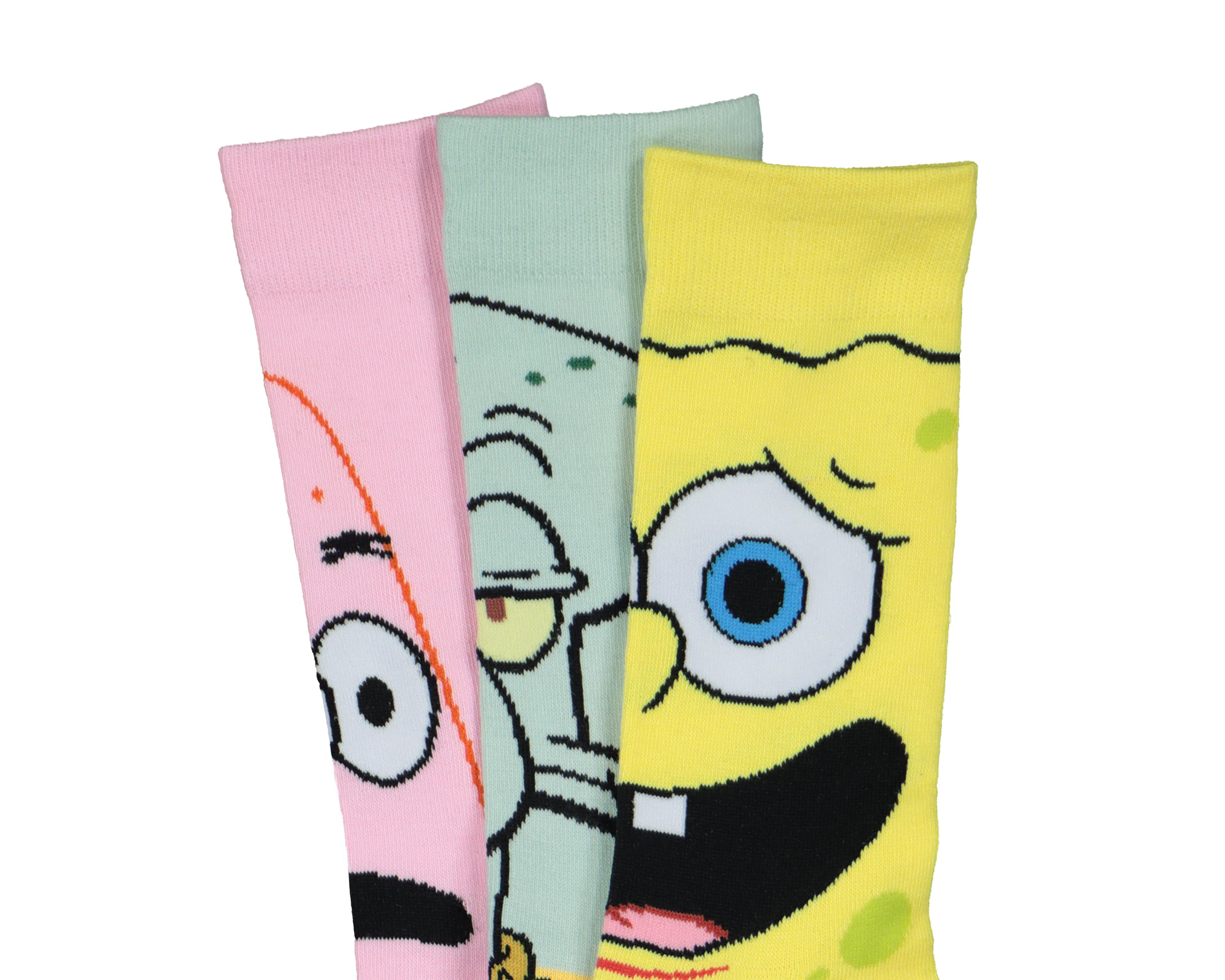 Foto 2 | Calcetas Largas Bob Esponja para Hombre 3 Pares