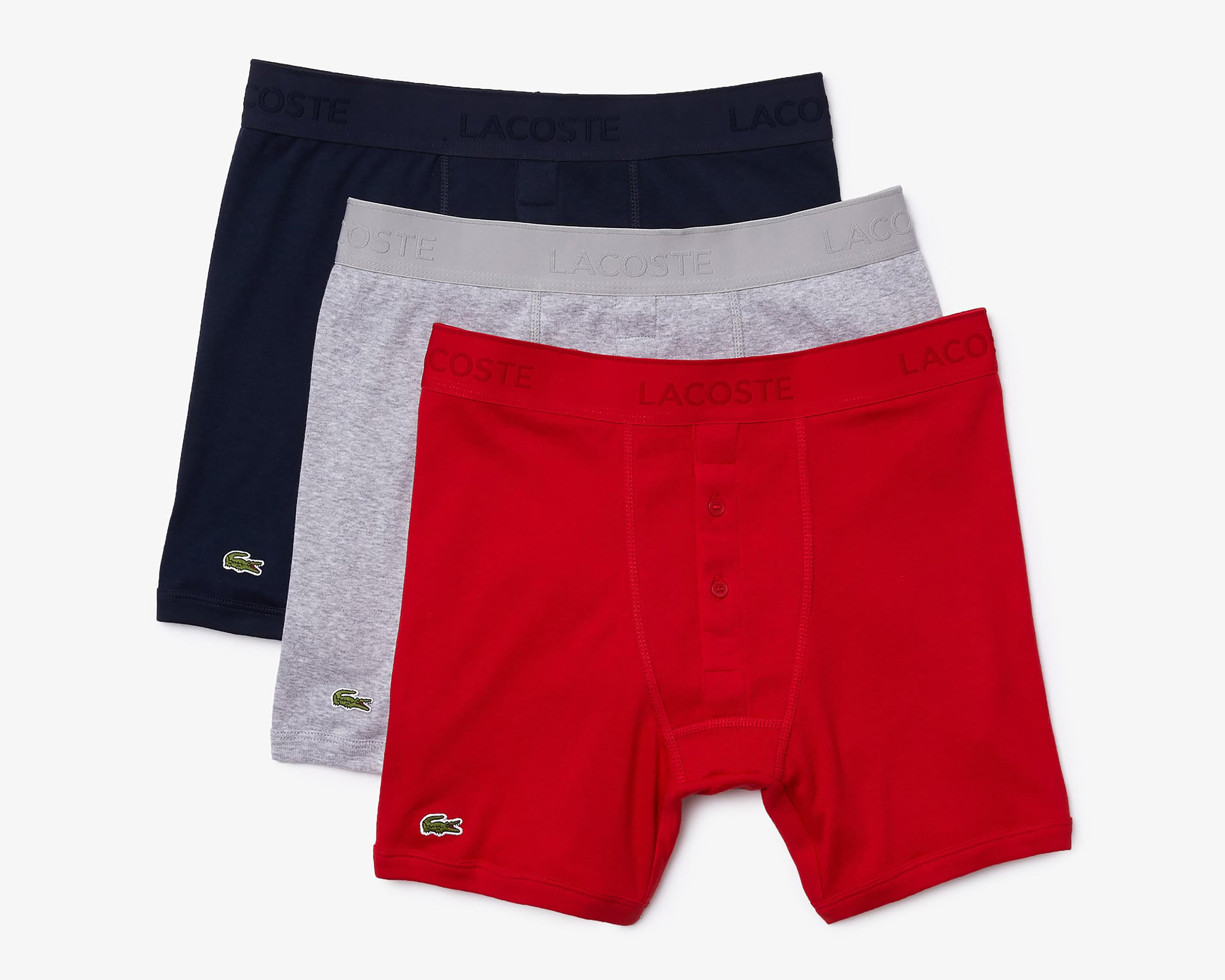 Bóxer Largo Lacoste 3 Piezas $1,090