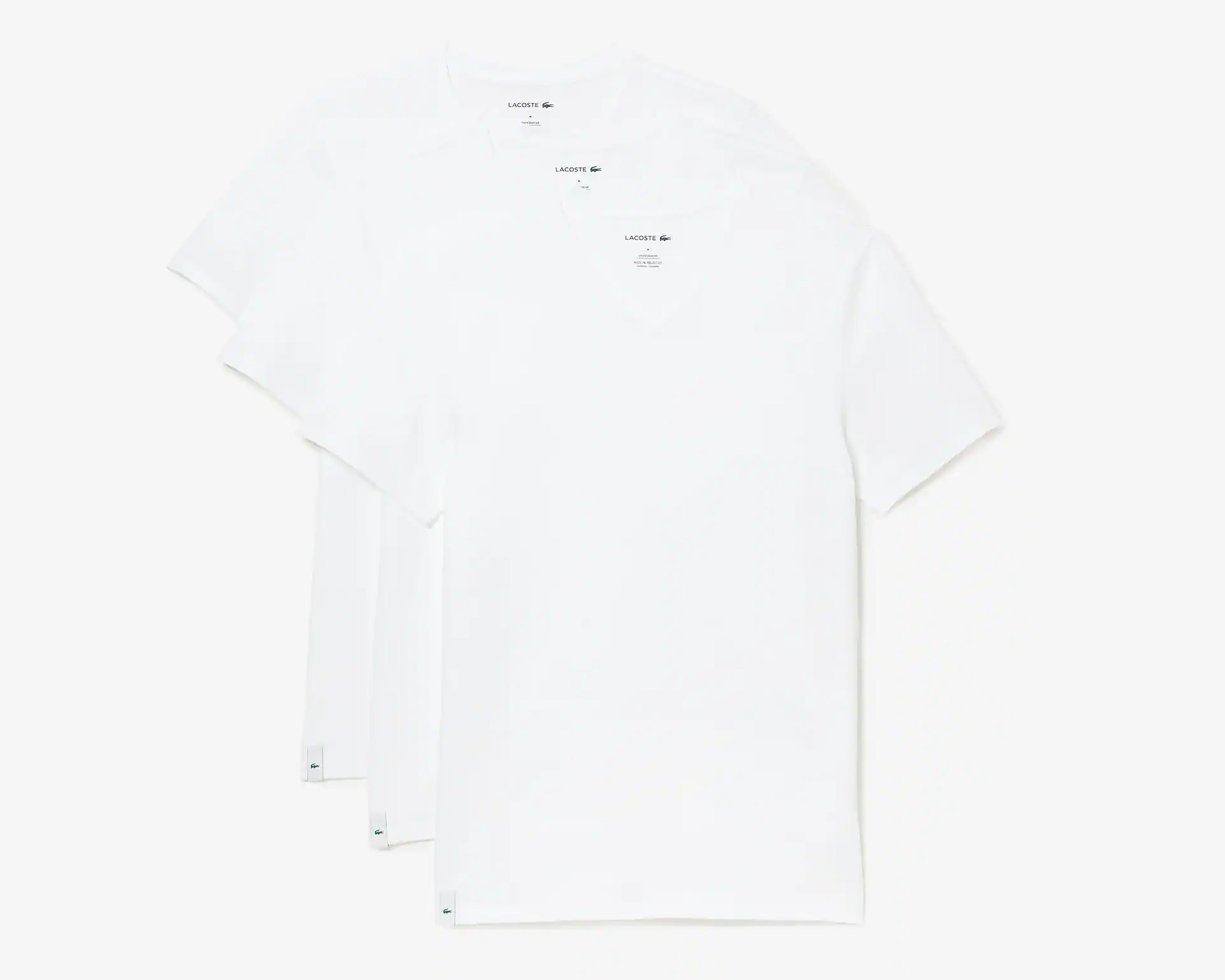 Playera Interior Cuello V Lacoste 3 Piezas $769