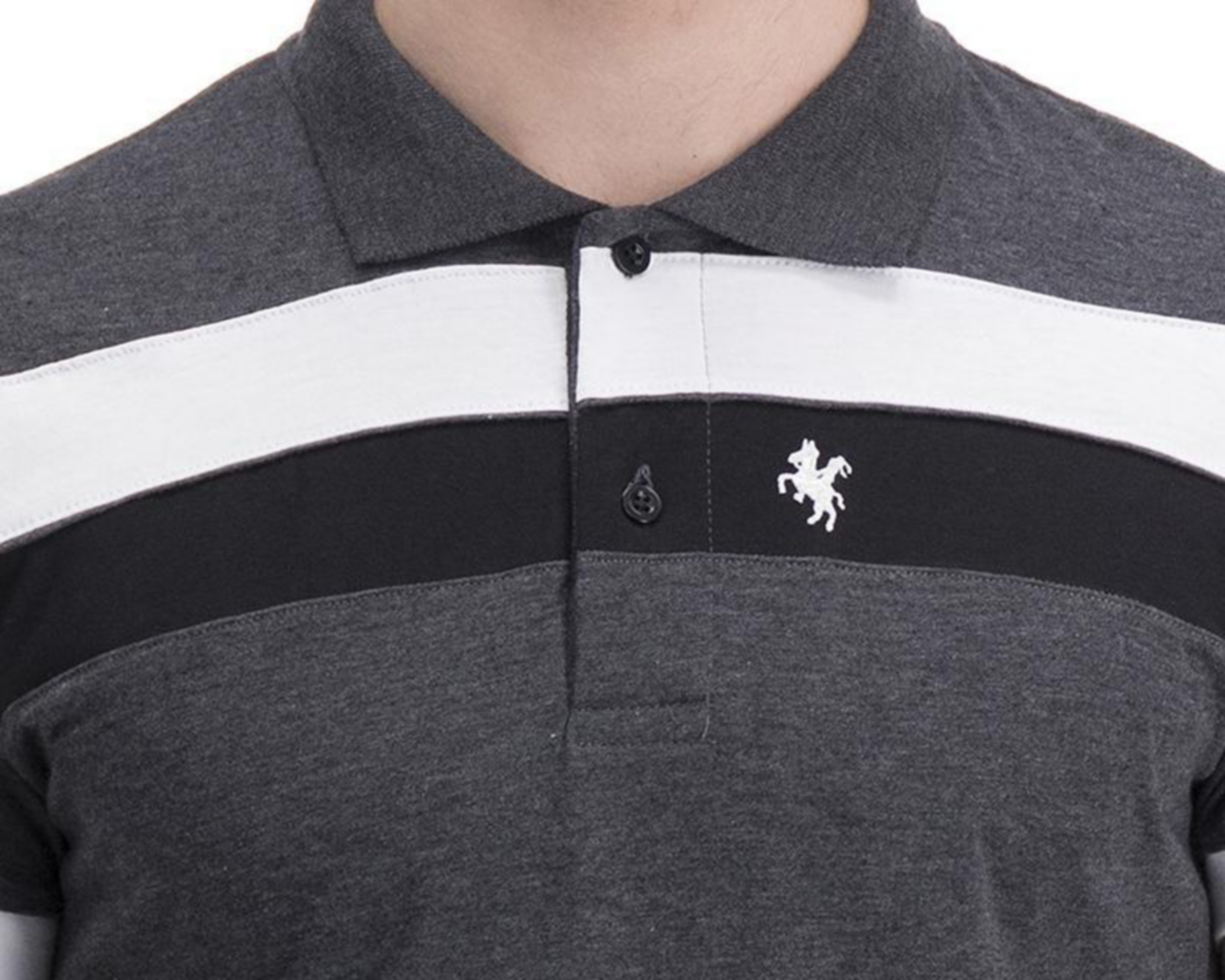 Foto 4 pulgar | Playera tipo Polo Gris marca York Team Polo Club para Hombre