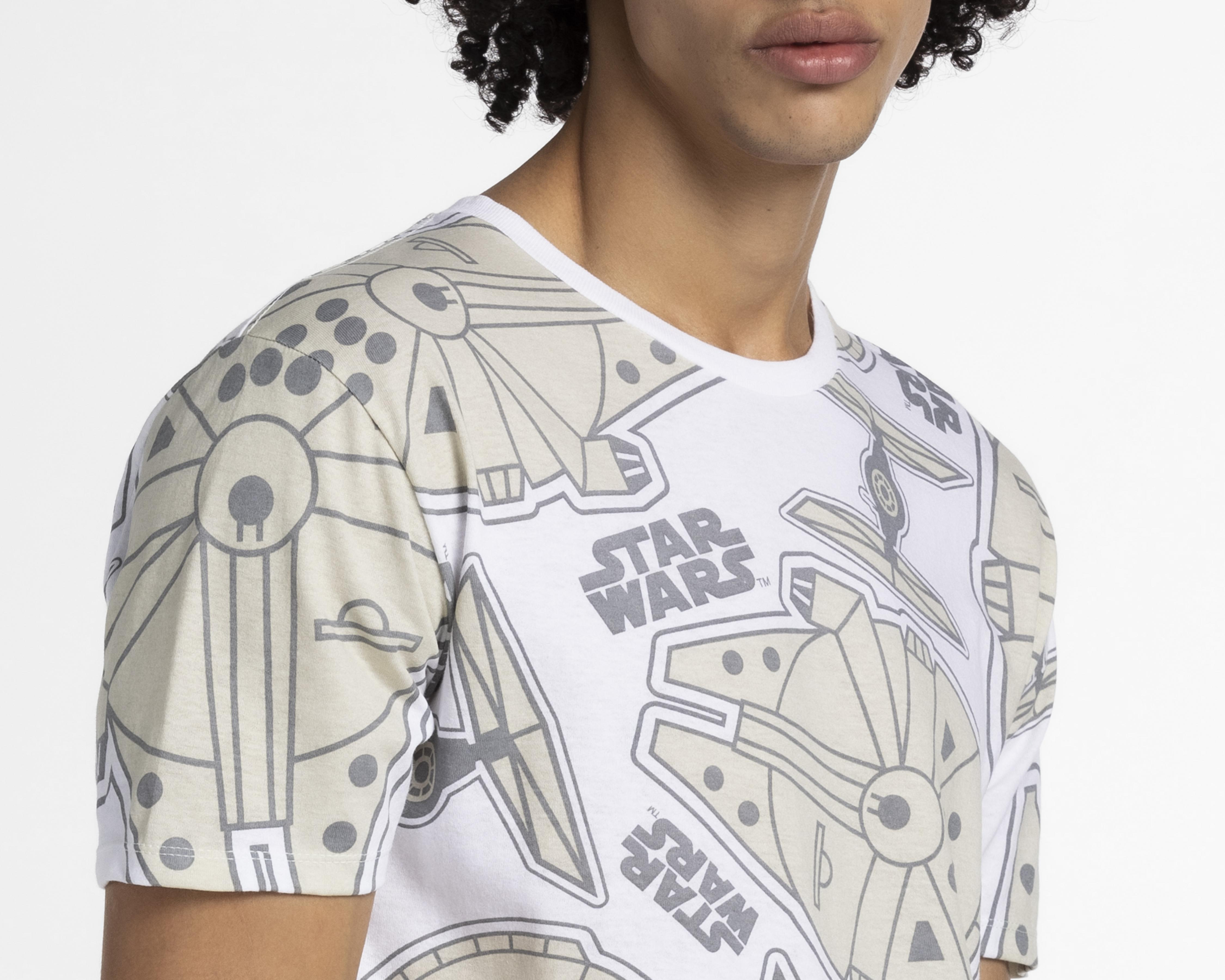 Foto 4 pulgar | Playera Star Wars Cuello Redondo