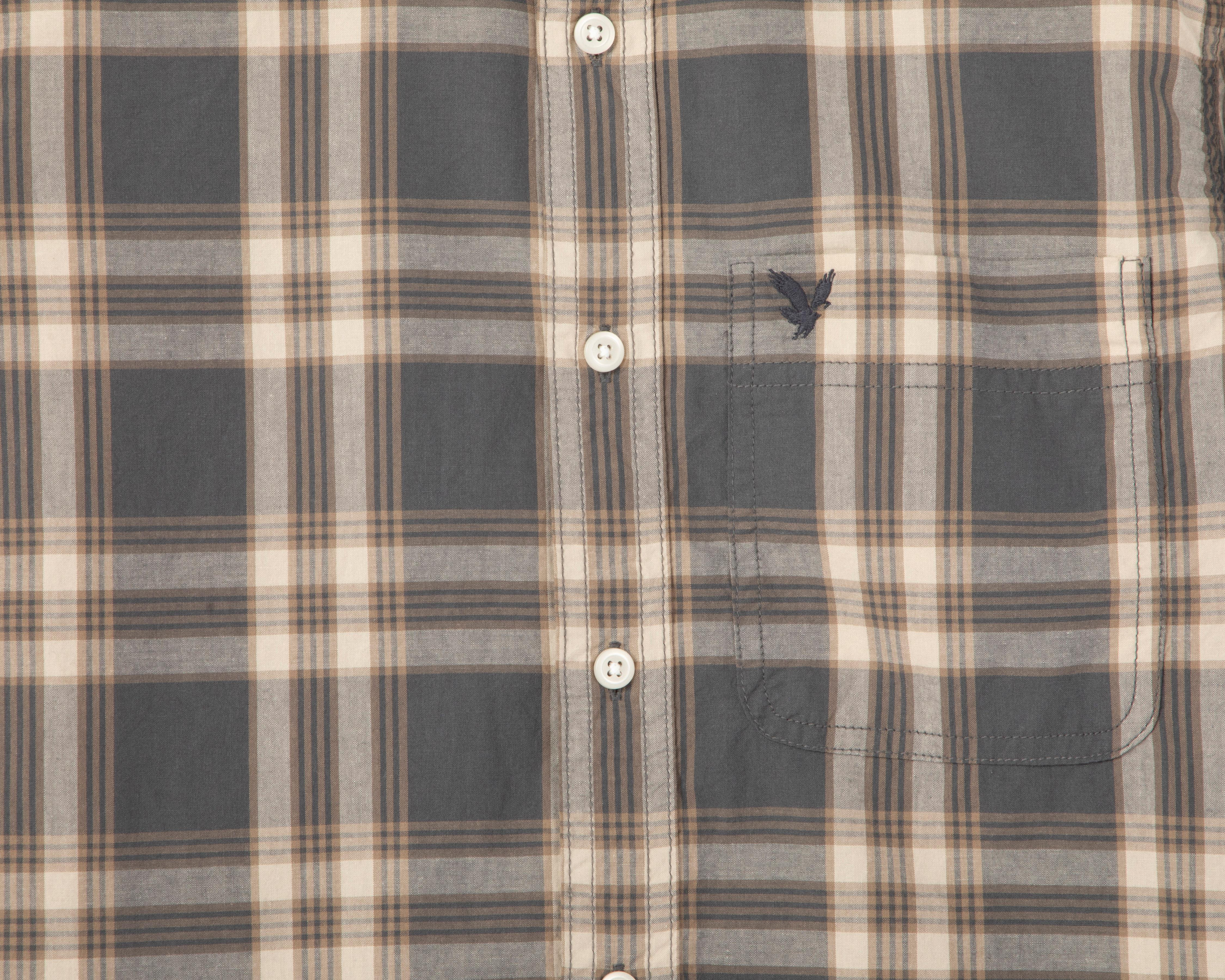 Foto 5 | Camisa Casual de Algodón American Eagle Regular Fit a Cuadros