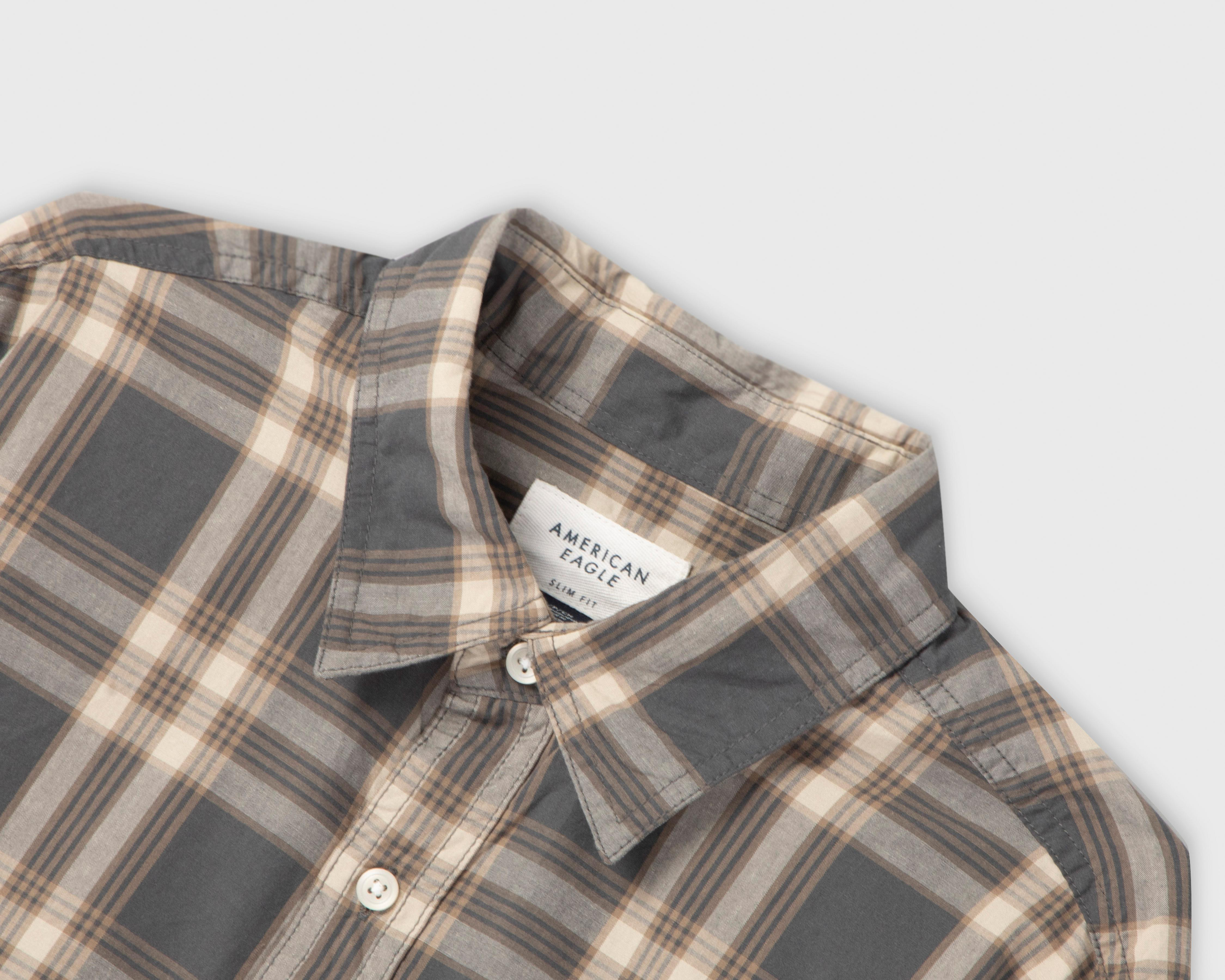 Foto 6 | Camisa Casual de Algodón American Eagle Regular Fit a Cuadros