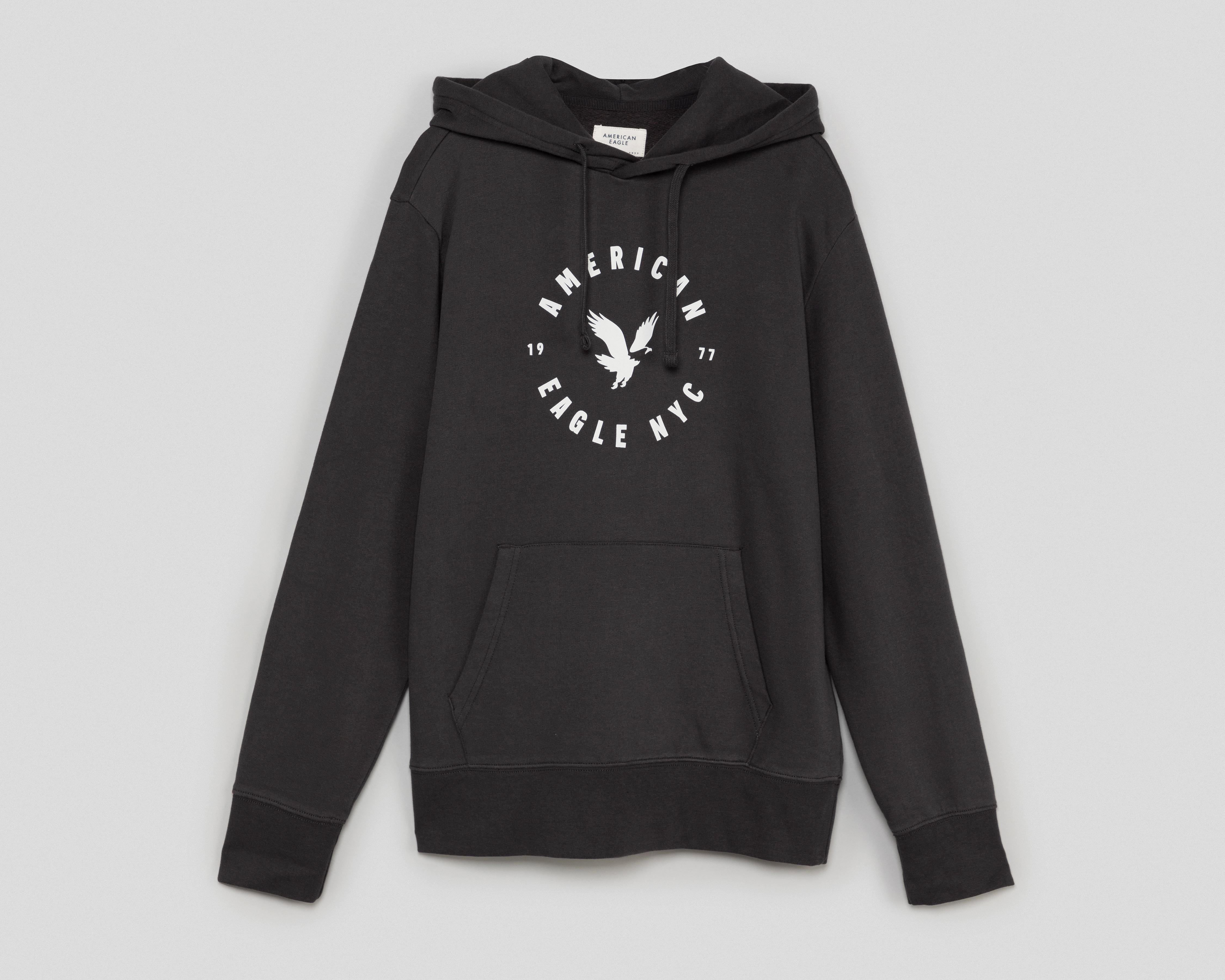 Sudadera American Eagle Negra con Capucha