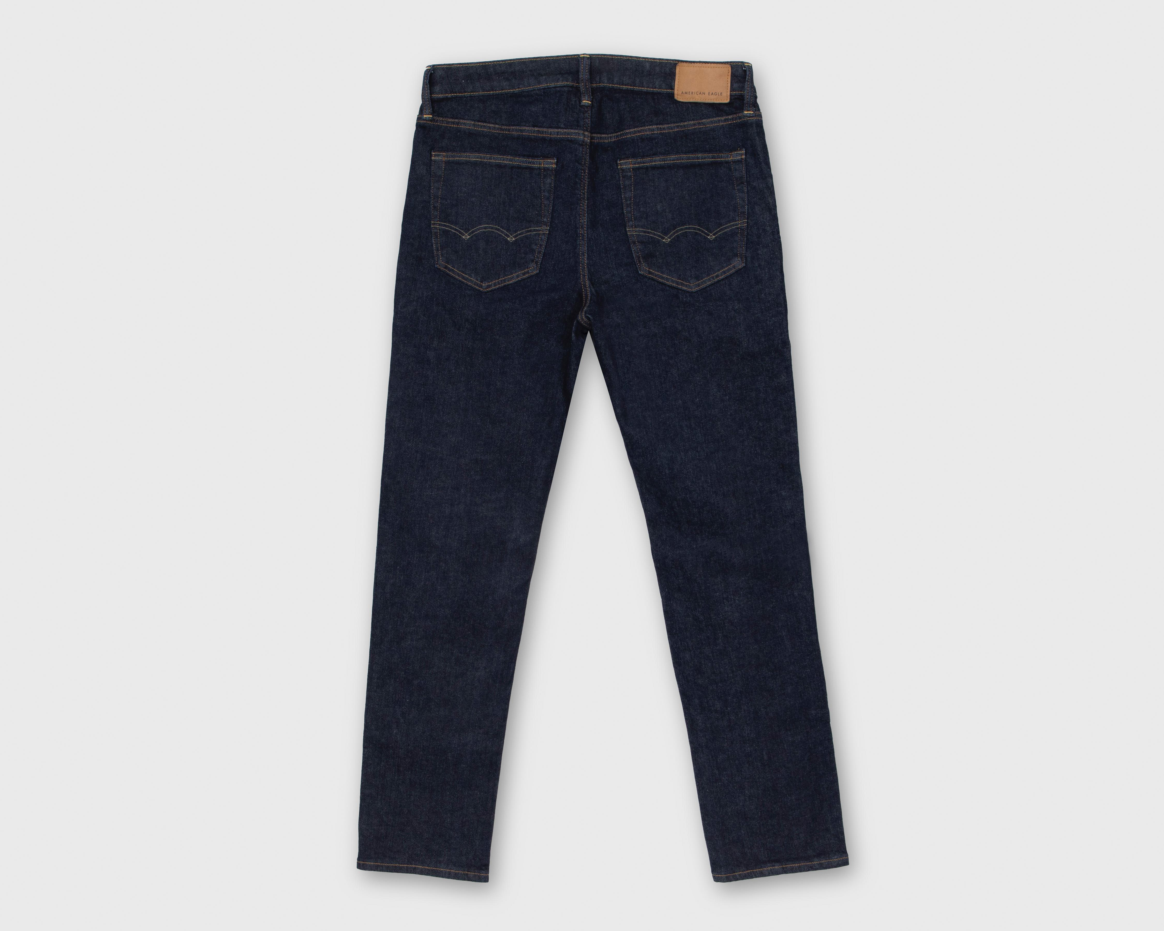 Foto 3 pulgar | Jeans Slim Straight American Eagle Dark Rinse para Hombre