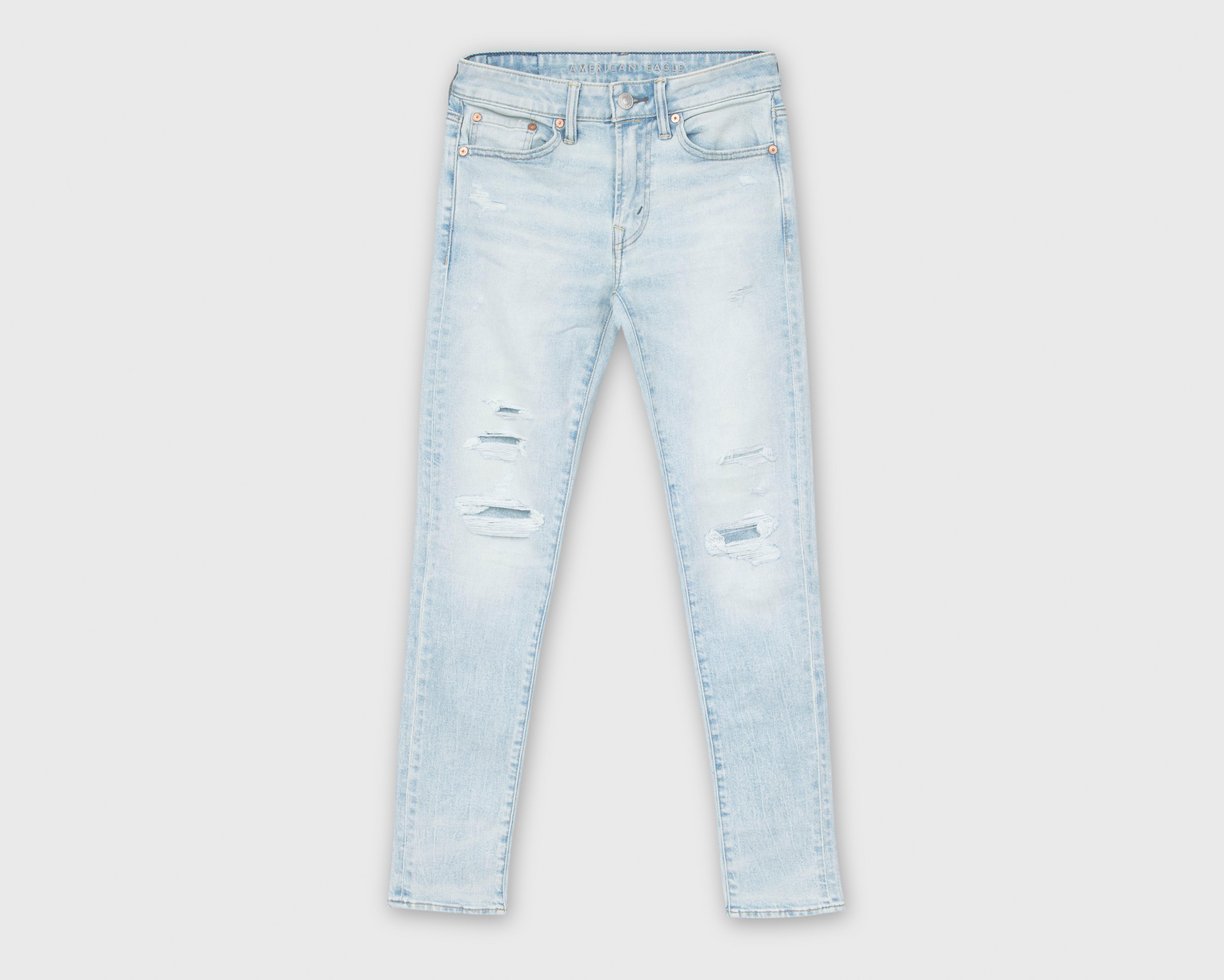 Jeans Skinny Fit American Eagle Light Destroy para Hombre $1,189