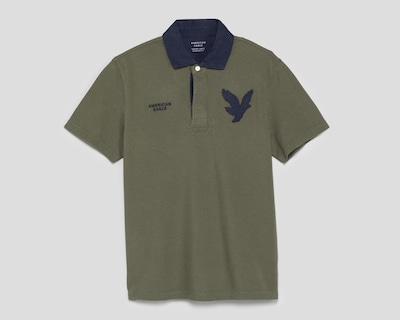 Foto 1 | Playera Polo American Eagle Verde para Hombre