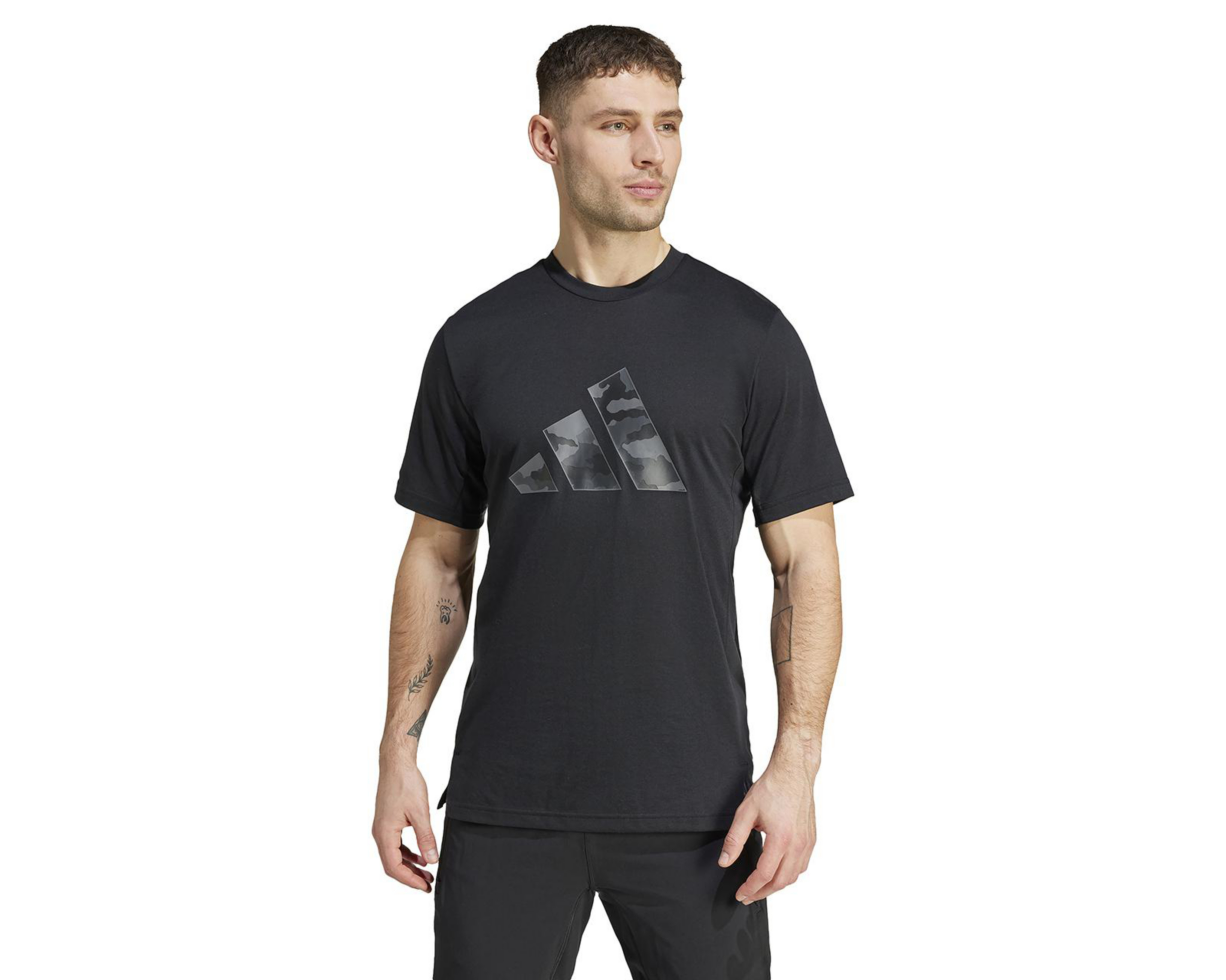 Playera Adidas Aeroready Train Essentials Camo Graphic Logo de Entrenamiento para Hombre