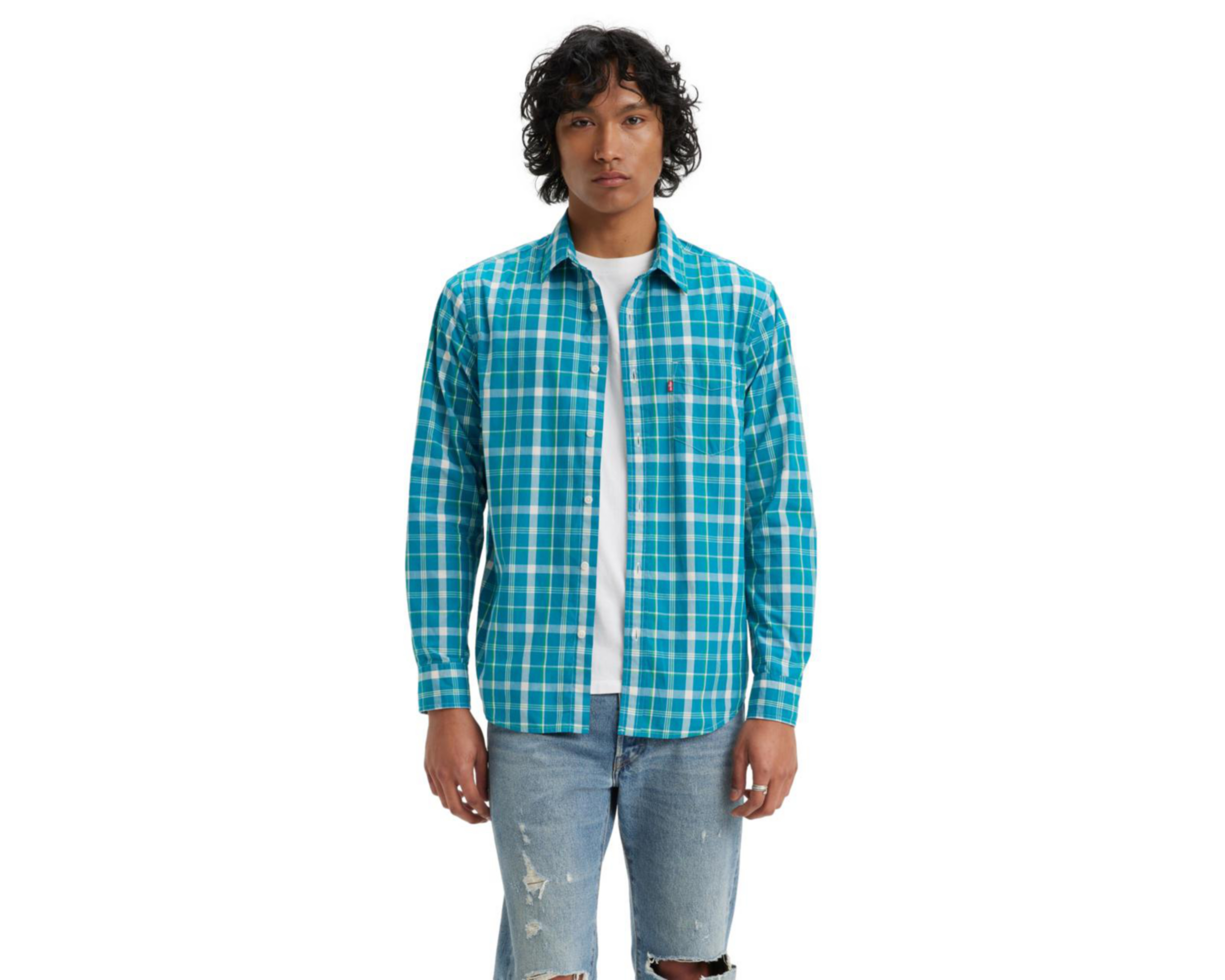 Camisa de Moda Levi's Manga Larga Cuello Americano para Hombre